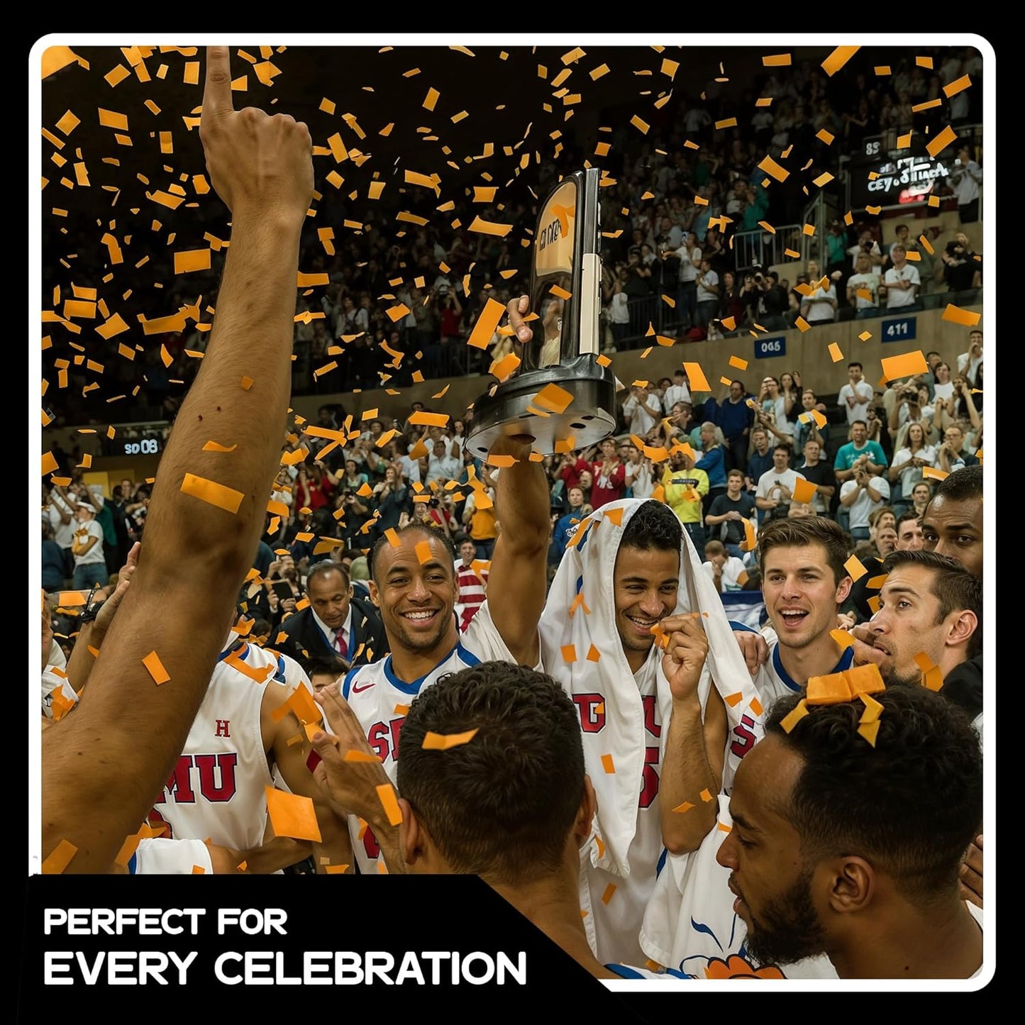 Orange Biodegradable Confetti – Rectangular Fluttering Tissue Paper Confetti for Cannon and Launcher use – Best for Gender Reveal, Parties, Concerts and Weddings - 20 lb, 320 oz