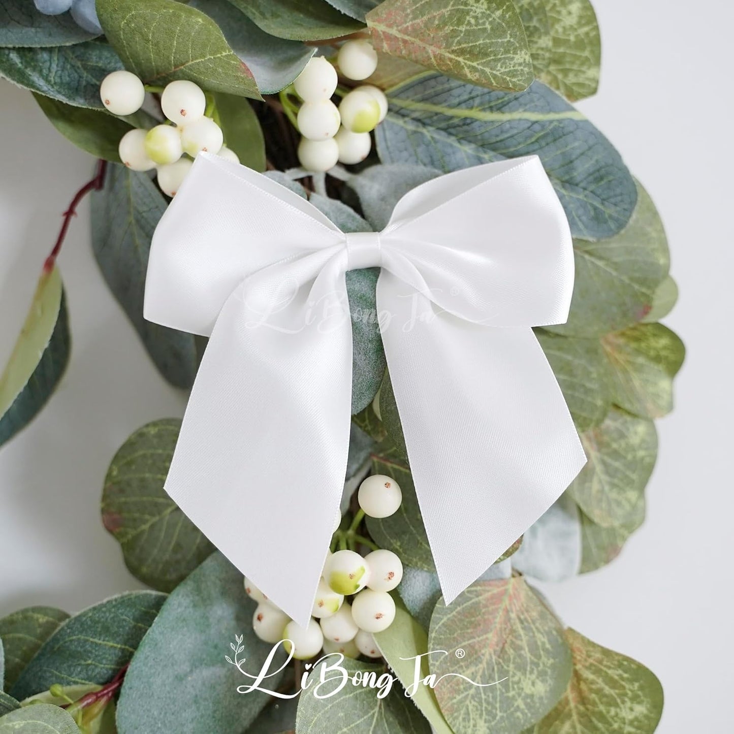 5'' White Bow Party Decorations Satin Bows, Twist Tie Bows for Treat Bags, Cake Pops, Pre-Tied Bow Premade Ribbon Bows for Crafts, Holiday Bows for Gift Wrapping, Wedding Decor-24 Counts