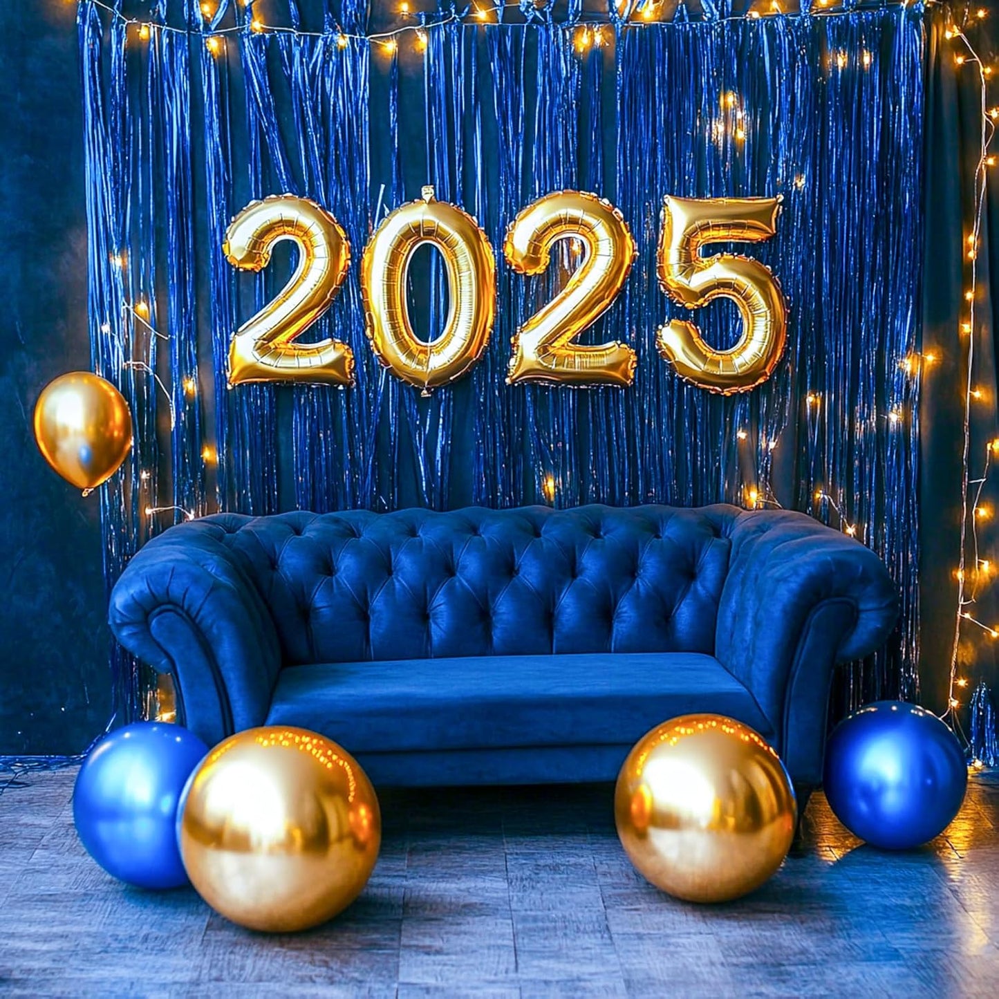 PartyWoo Dark Blue Streamers Fringe Backdrop 3pcs Navy Blue Foil Fringe Curtain 8.2FT Tinsel Backdrop for Birthday Gender Reveal Baby Shower Graduation Pool Under The Sea Ocean Party Decorations