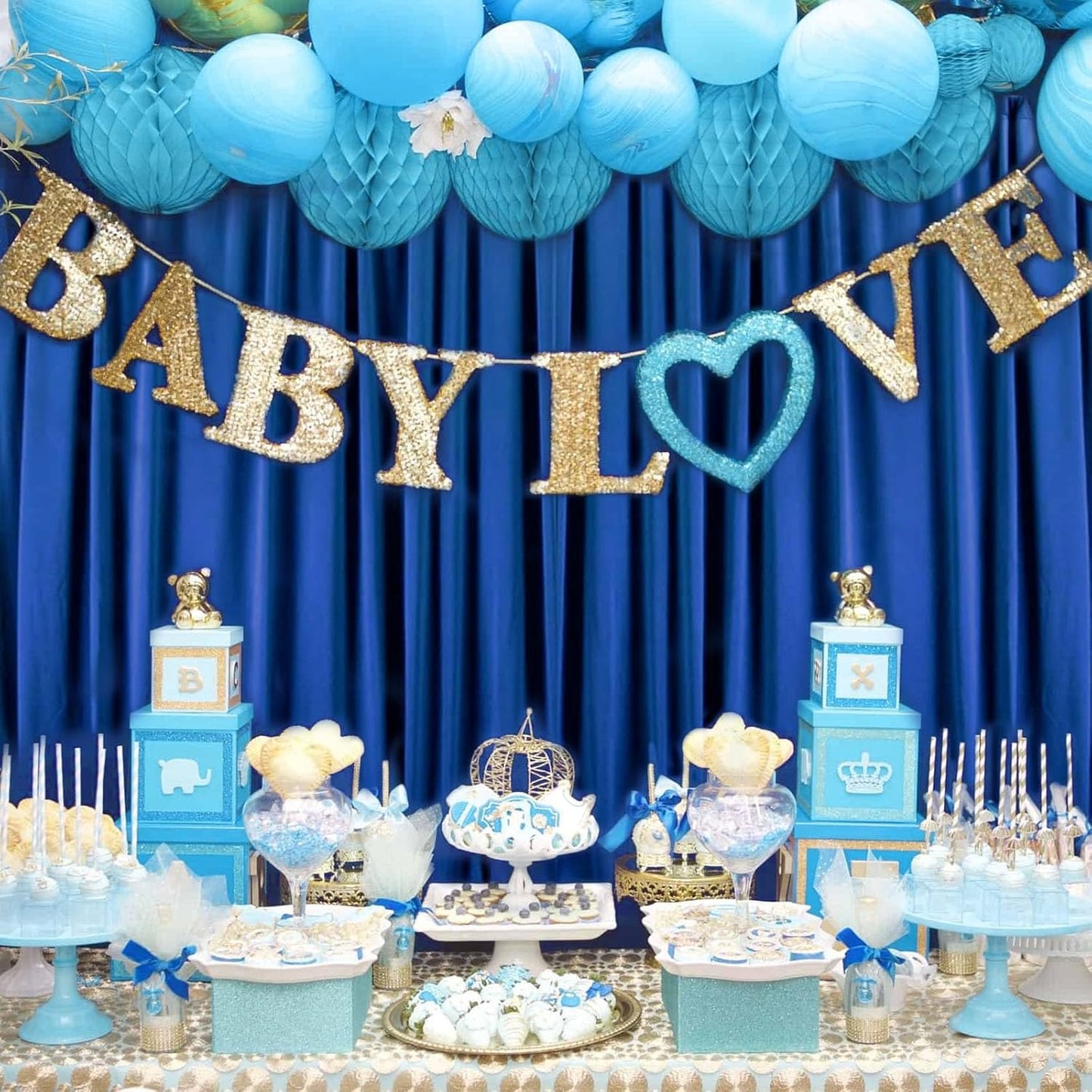 10 x 7 Feet Royal Blue Backdrop Curtain for Partie, Background Curtains for Photoshoot, Birthday, Wedding, Halloween, Thanksgiving, Christmas, New Year Party Decorations 5Ft x 7Ft, 2 Panels