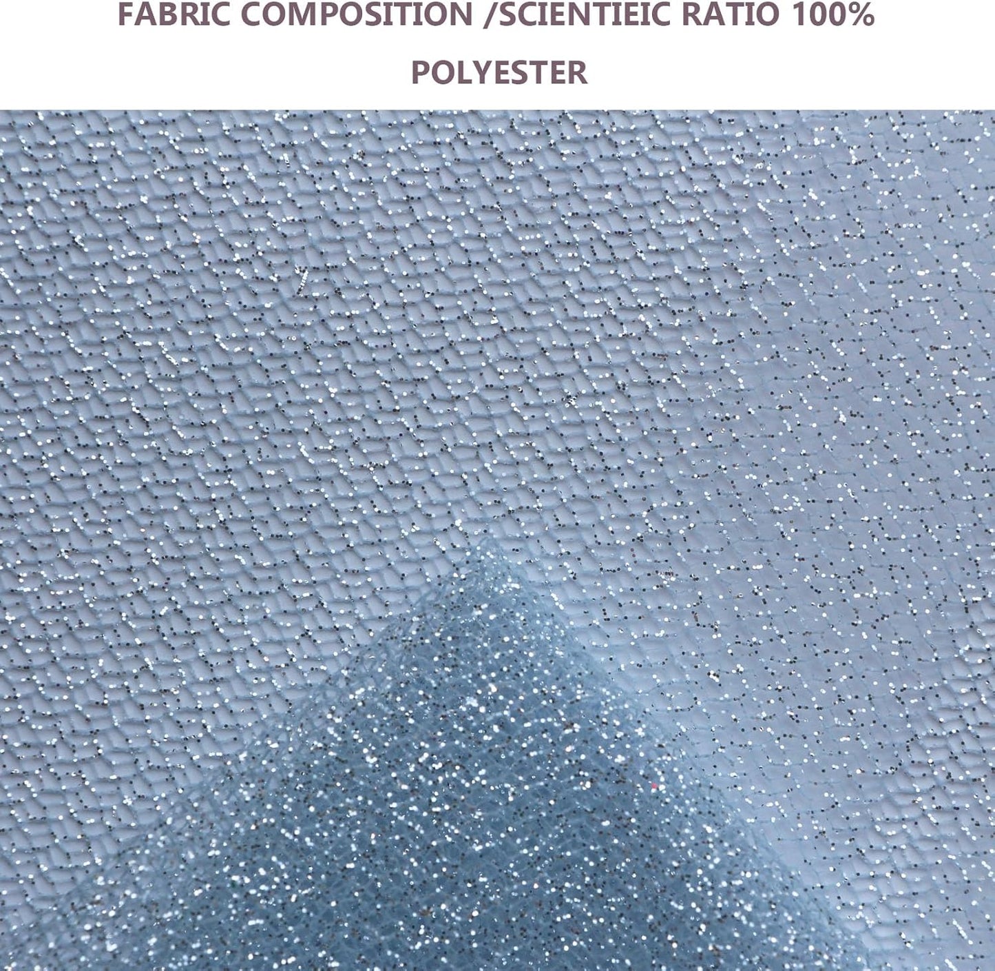 Glitter Tulle Fabric 56 Inch by 5.5 Yards Fabric Tulle Bolt for Wedding Christmas Decorations DIY White Tutu Baby Shower Table Skirt Ceiling Decor Birthday Party Craft Supplies-Green