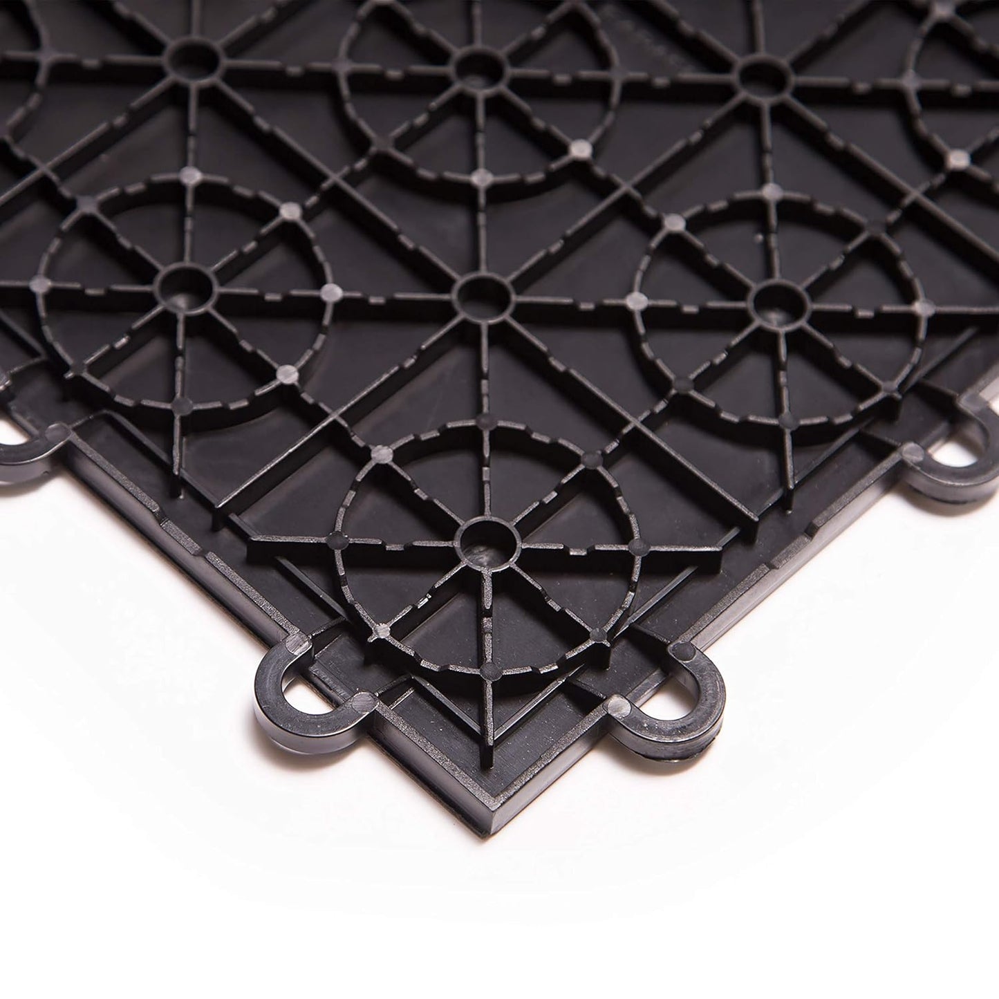 IncStores 3/8" Thick Snap Together Dance Flooring Tiles | 12”x12” Printed Vinyl Dance Floor Tiles for Practice & Performance | Dark Maple | 9 Tile Pack