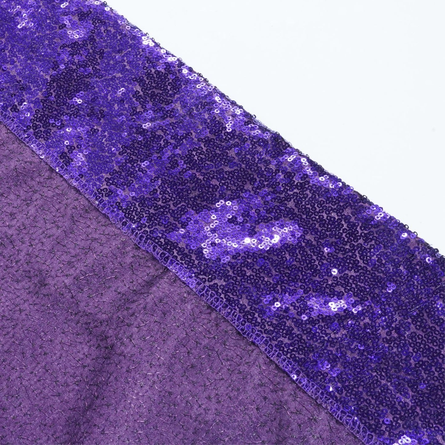 Poise3EHome 10Ft x 10Ft Purple Sequin Backdrop Curtain, Glitter Thick Satin Background Drapes, Sparkly Opaque Photography Curtain, Sequence Backdrop for Halloween Wedding Party Decor