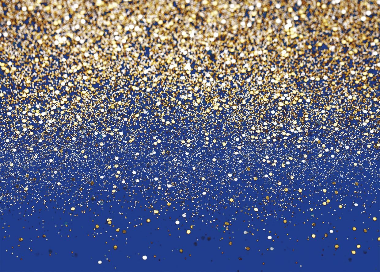 SJOLOON Blue Glitter Backdrop Royal Photo Backdrop for Birthday Party Decoration Graduation Studio Props 12558 (10x8FT)