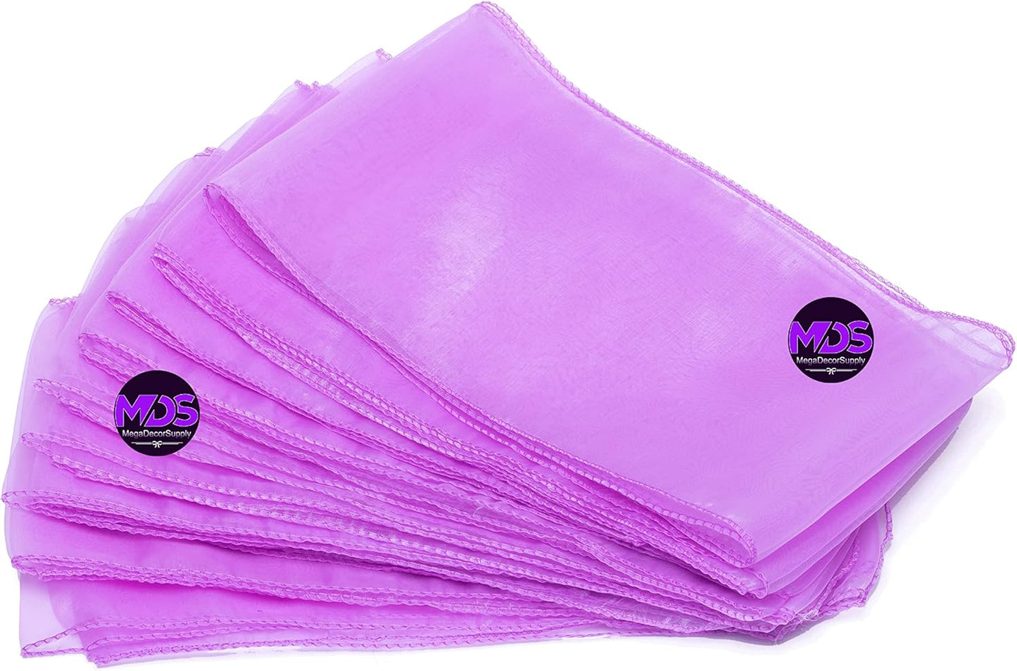 MDS Pack of 250 PCS Organza Chair Sashes Wider Dining Chair Bows Ribbon Tie Back for Wedding Party Birthday Bridal Shower Reception Event Banquet Home Chair Cover Decoration - Light Purple