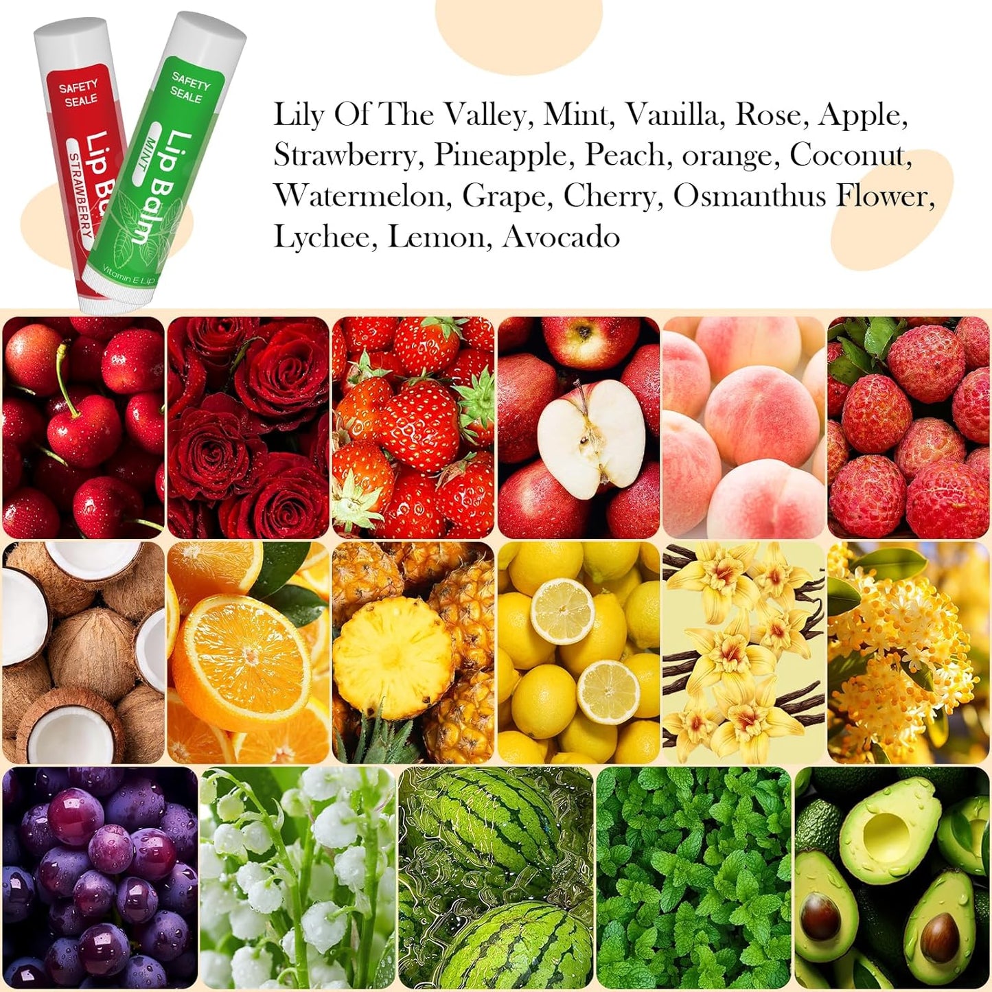 Yopela 221 Pack Natural Lip Balm Bulk with Vitamin E and Coconut Oil - Moisturizing, Soothing, and Repairing Dry and Chapped Lips Valentine's Gift - 17 Flavors - Non-GMO