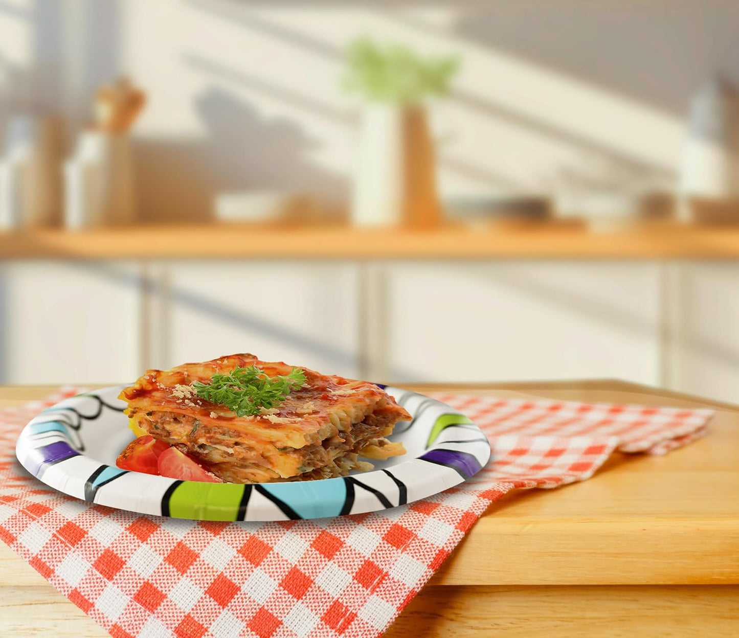 Amazon Basics Ultra Paper Plates, 10 Inch, Disposable, 100 Count