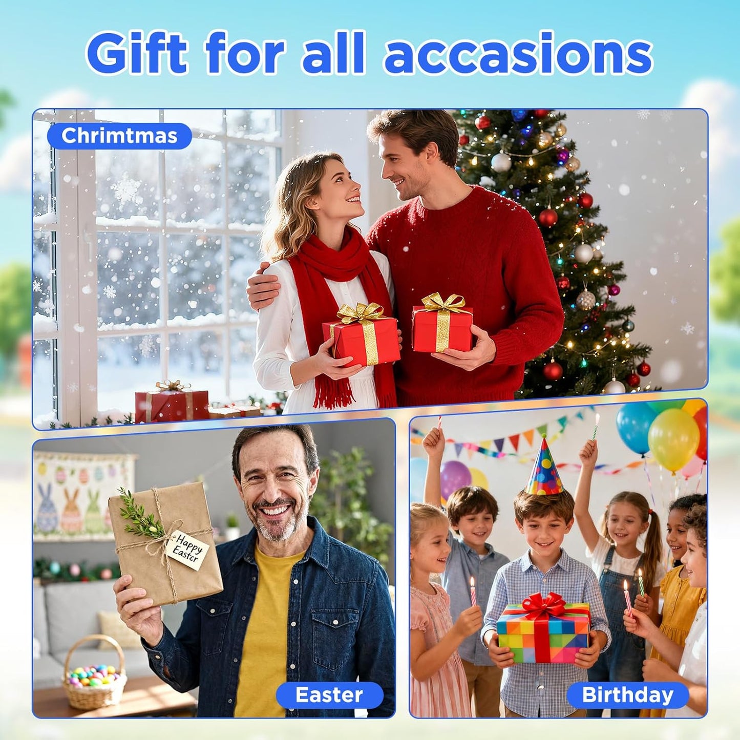 Retro Handheld Game Console, 3-inch LCD Screen Portable Game Console with 500 Built-in Classic Games ,1200mAh Rechargeable Battery, Plug & Play Video Games, Suitable for Adults - Blue