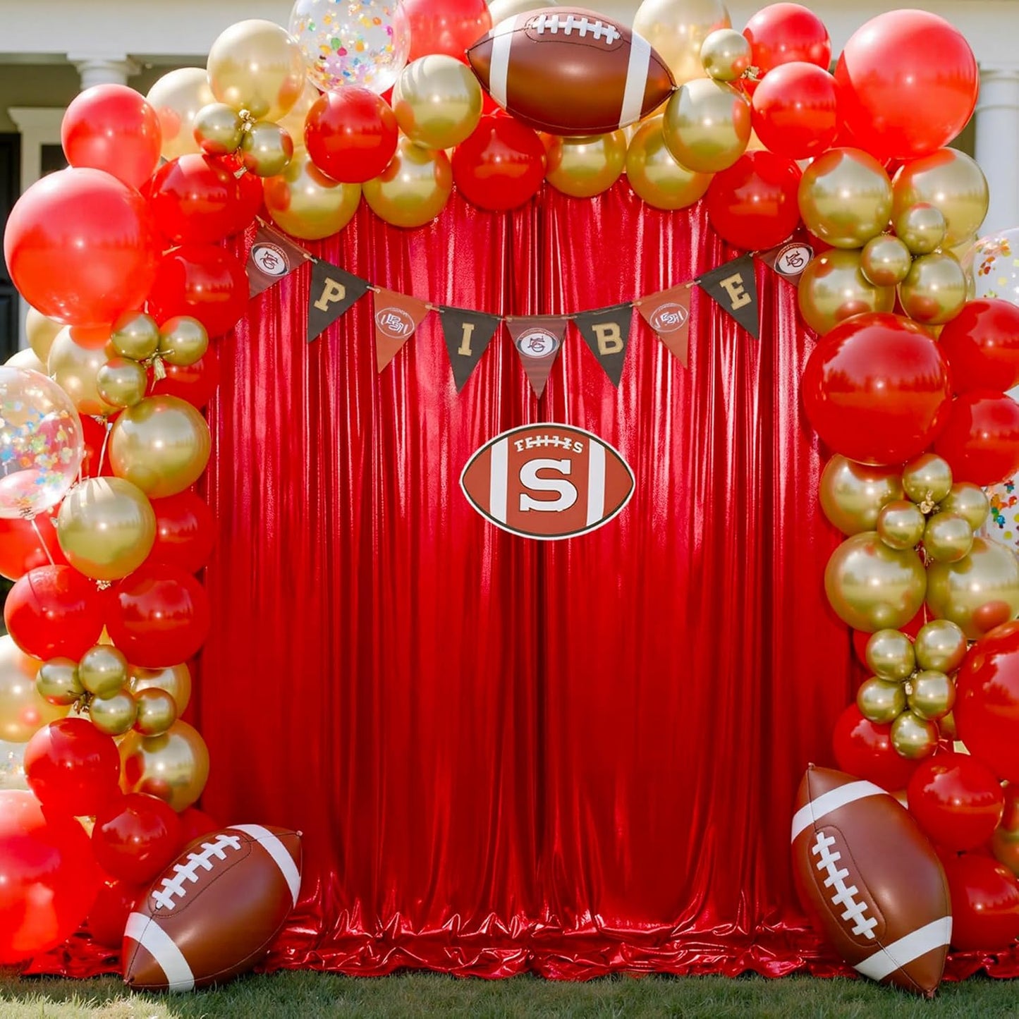 20x10ft Shimmer Red Sequin Backdrop Curtain for Parties, Thick Wrinkle Free Glitter Backdrop Drapes Photo Back Drop Curtains for Birthday Wedding Christmas Photography Background-4 Panels 5x10ft