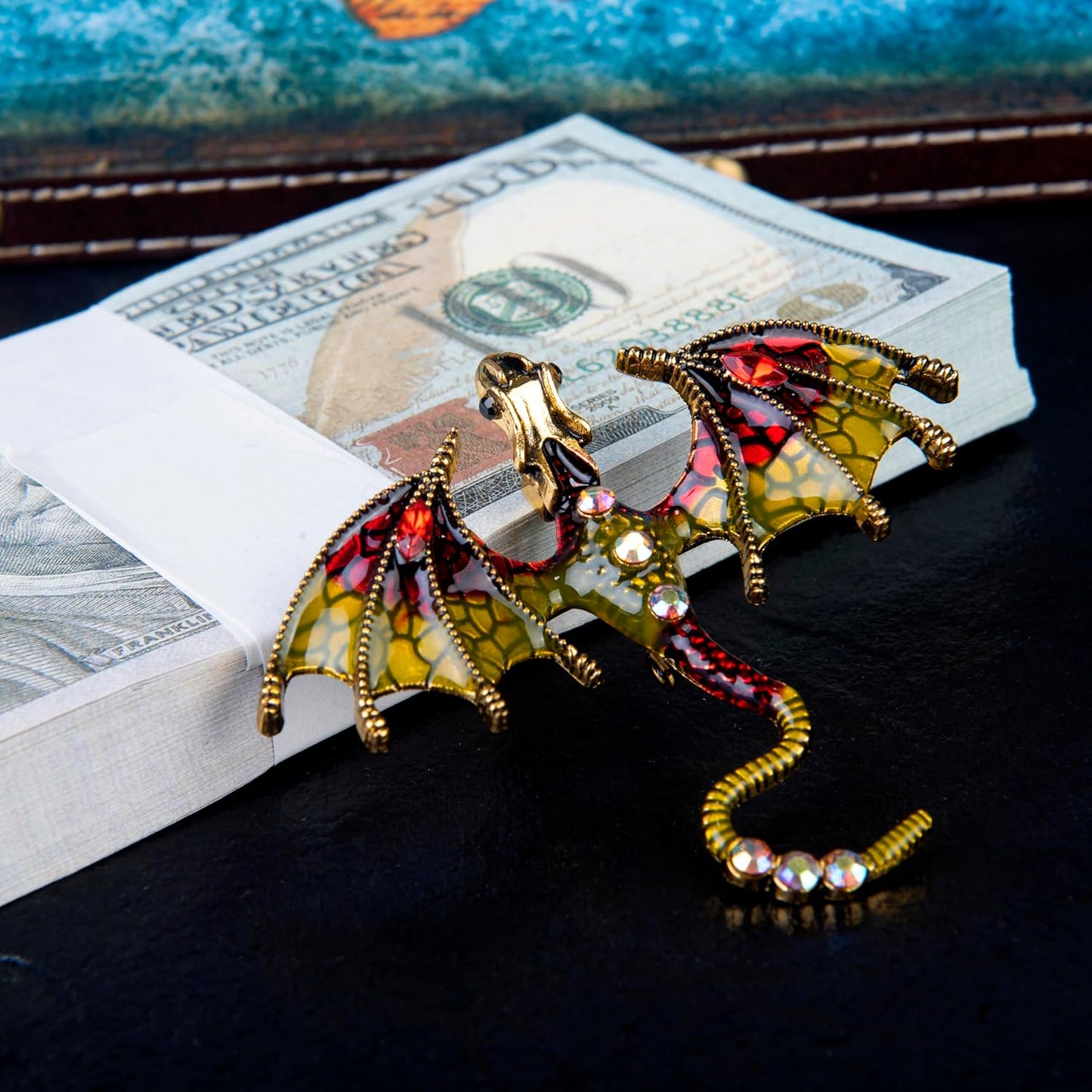 3D Dragon Eye Embossed Journal,Resin Engraving Notebook,Dnd notebook for Dragon Lovers ，Blank Paper,Hardcover Travel Notepad for Writing,Sketchbook,Collection,Gift,Decoration A4 and A5 Size (A5-Yellow with brooch)