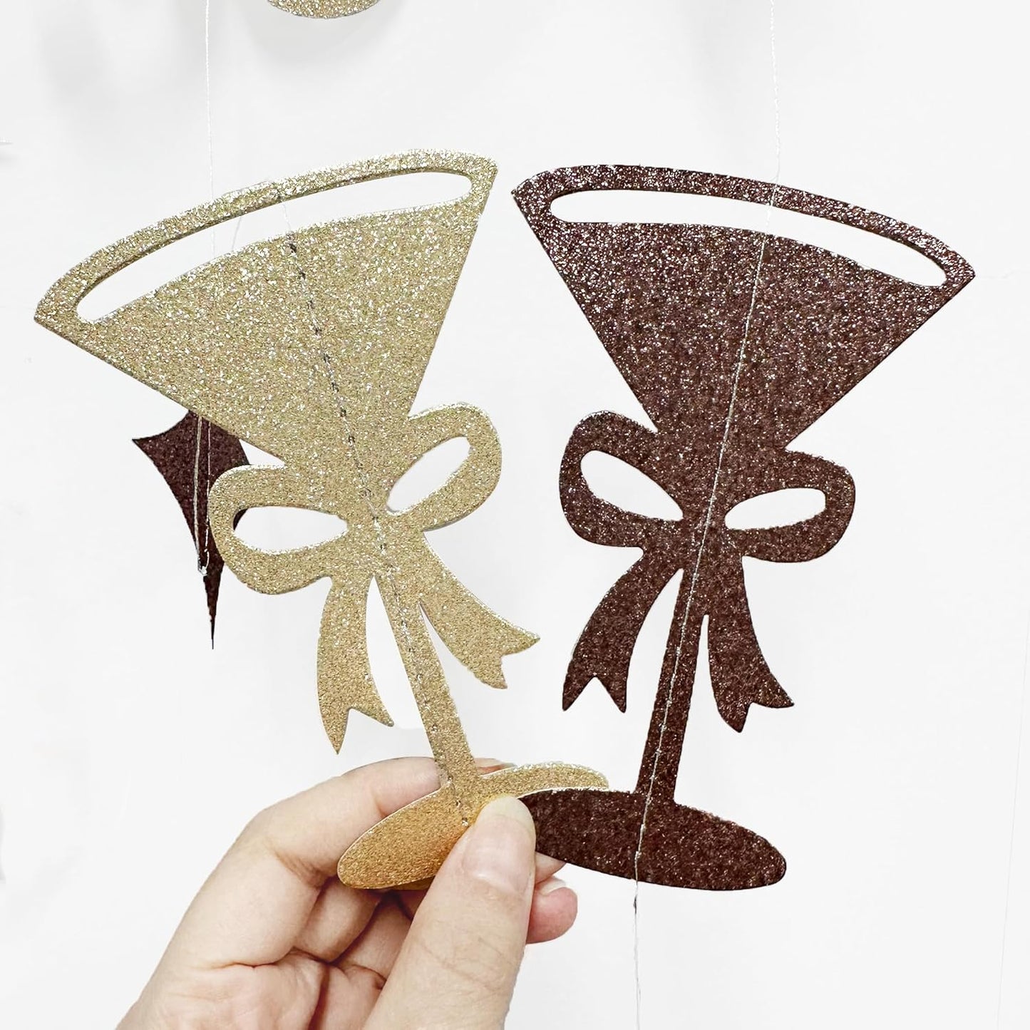 Champagne Gold Brown 40th Birthday Decorations Espresso Martini Garland Streamer Banner Decor for Womens A Tini Bit Older Martini Birthday Cheers to 40 Years Happy 40th Anniversary Bar Party Supplies