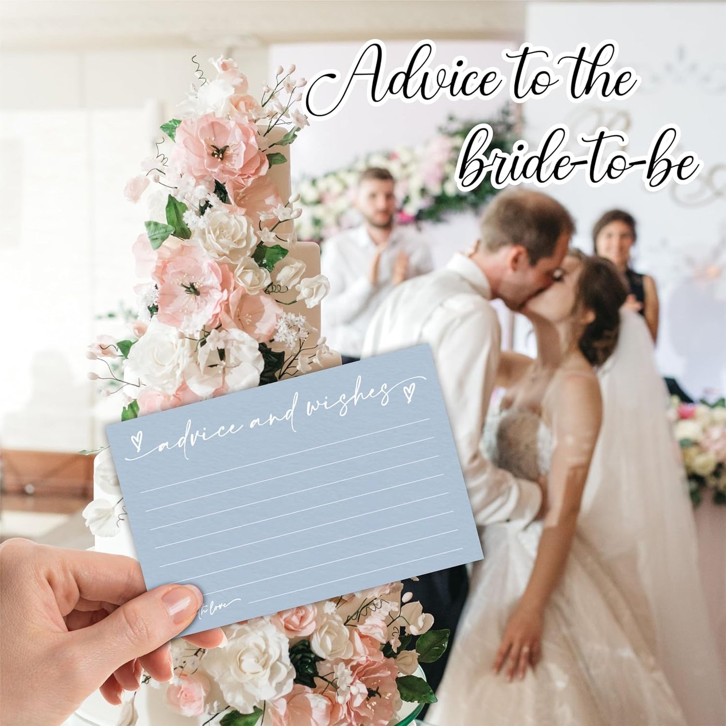 30 Advice & Wishes Cards - Minimalism Blue - Double Sided Fill-In Advice Cards For Bridal, Wedding, Graduate Party, Mr & Mrs, Retirement, Baby Shower, Party Favor & Supplies - A04