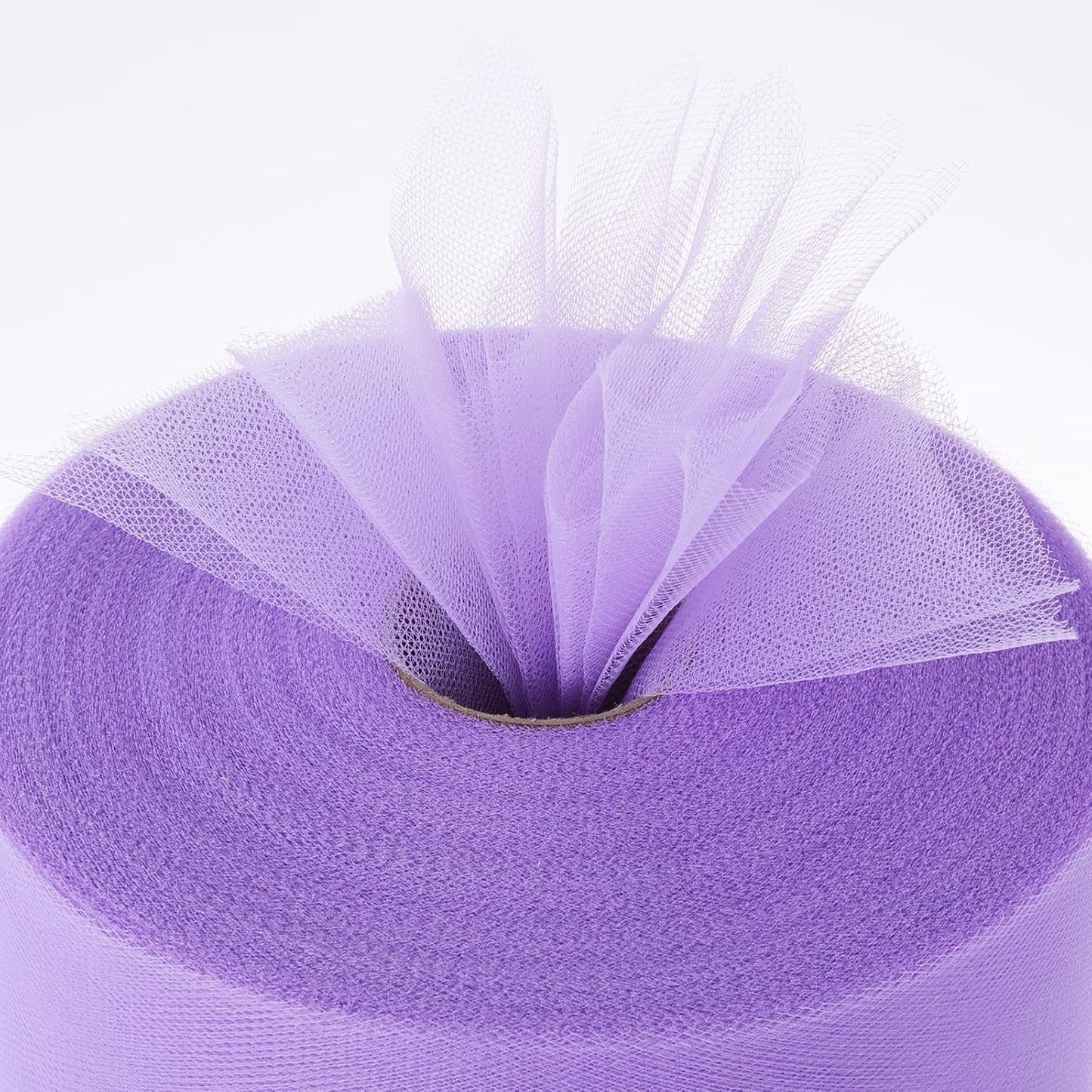 Tulle Fabric Roll, 6” by 200 Yards (600FT) Tulle Organza Fabric Spool for DIY Tutu Skirt Baby Shower Decor Wedding Backdrop Crafts Birthday Party Supplies (Lavendar)