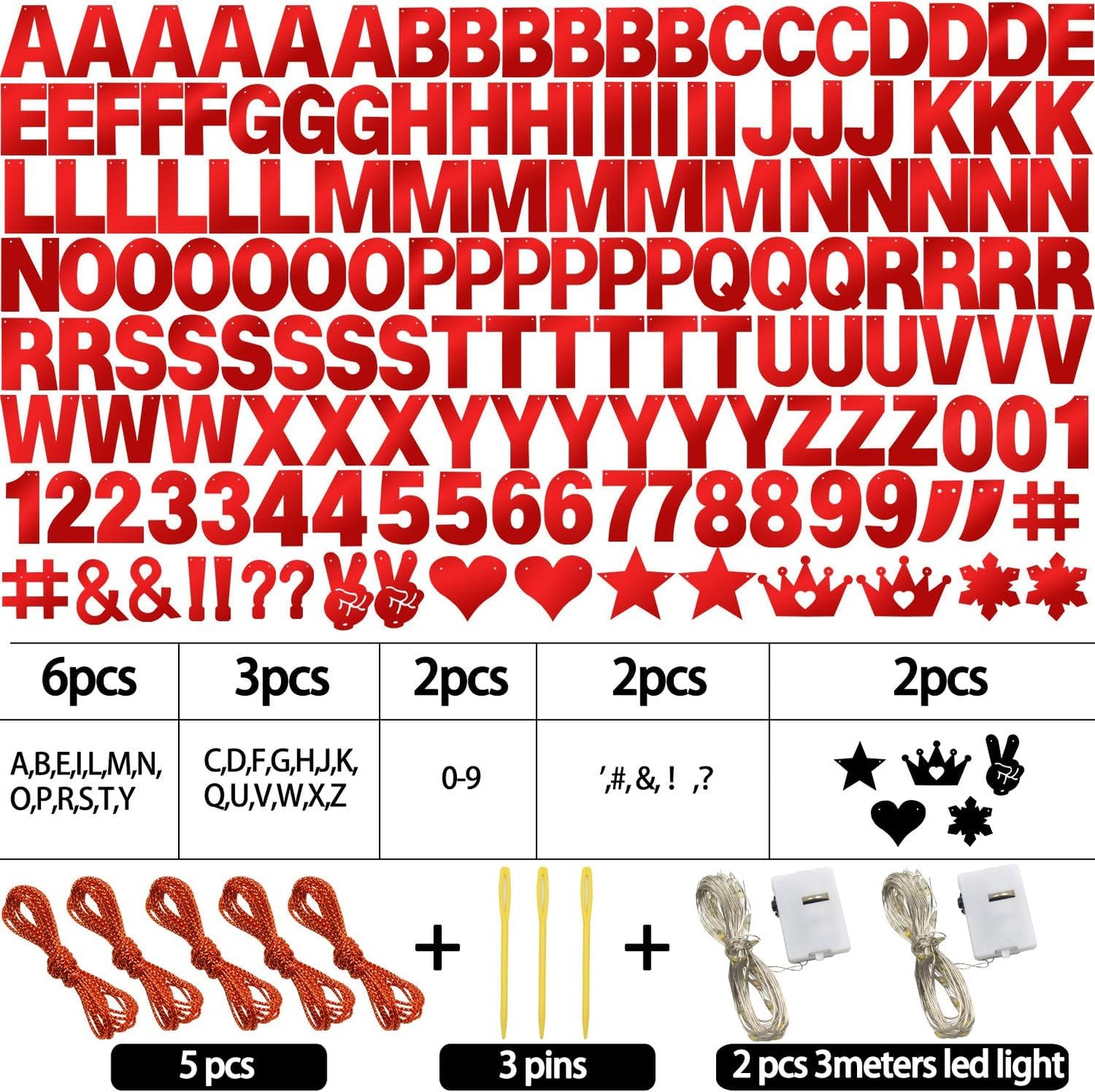 167Pcs DIY Glitter Customizable Banner Kit Custom Banner Happy Birthday DIY Letter Banners Happy New Year Personalized Banners Christmas Baby Shower Birthday Party Decorations Supplies(Shiny Red）