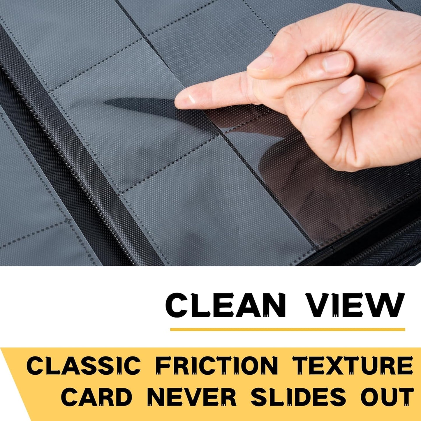 1000+ Pockets Trading Card Binder, 16-Pocket Card Ablum Compatible with MTG,Sports Cards & Other Standard Size Trading Cards (Black)