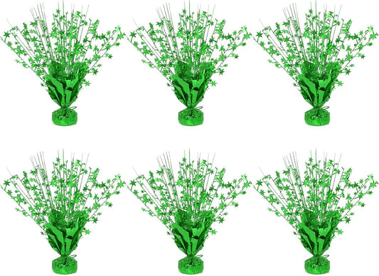 6 Pack Star Table Centerpieces for Party, Birthday Table Decorations for Kids Adults, Party Centerpieces for Tables for Wedding Baby Shower Graduation Holiday Event (Green)
