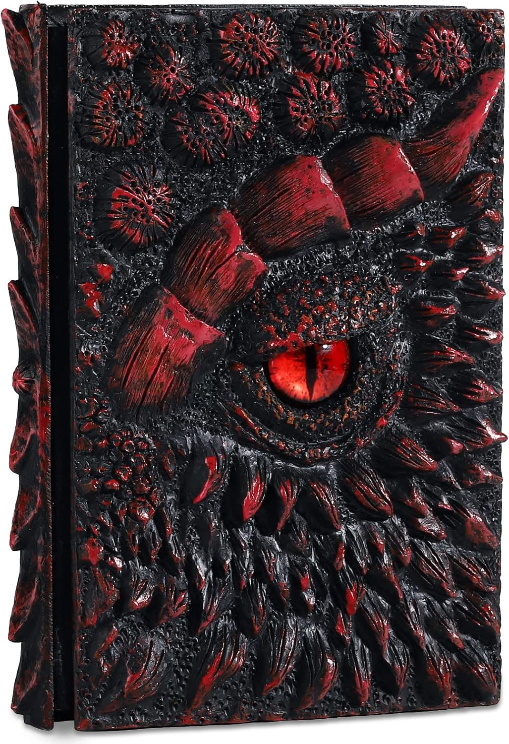 molshine A5 (7.3" x 5.1") 3D Dragon Embossed Journal,Resin Engraving Notebook,Retro Diary,100 Sheets Blank Paper,Hardcover Travel Notepad for Writing,Sketchbook,Collection,Gift,Decoration (Red)