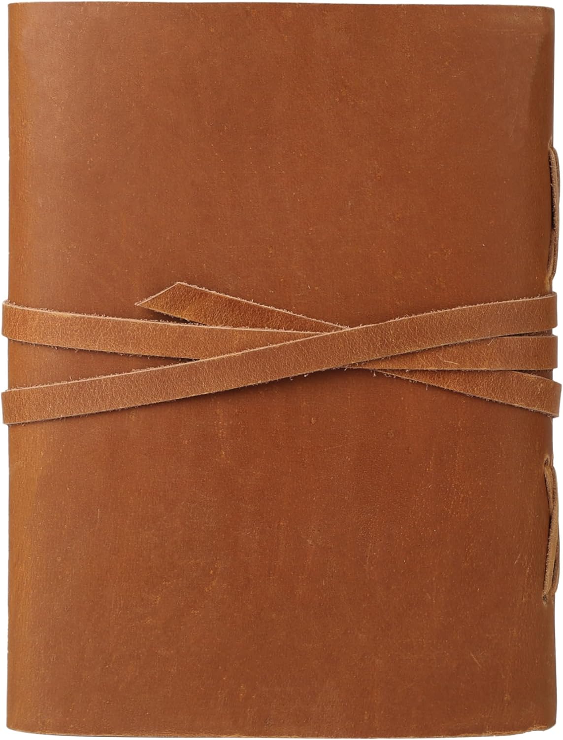Handmade Leather Journal/Writing Notebook Diary/Bound Daily Notepad For Men & Women Unlined Paper Medium, writing pad gift for artist, sketch (Tan, 7 x 5)