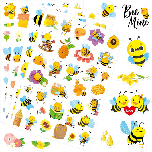 Bumble Bee Stickers Summer Spring Happy Honey Bee Decal Sticker 660 Counts Party Cute Gifts Goodie Bags Decor Game Rewards Birthday Party Favors Water Bottle Sticker Laptop Invitation Decor