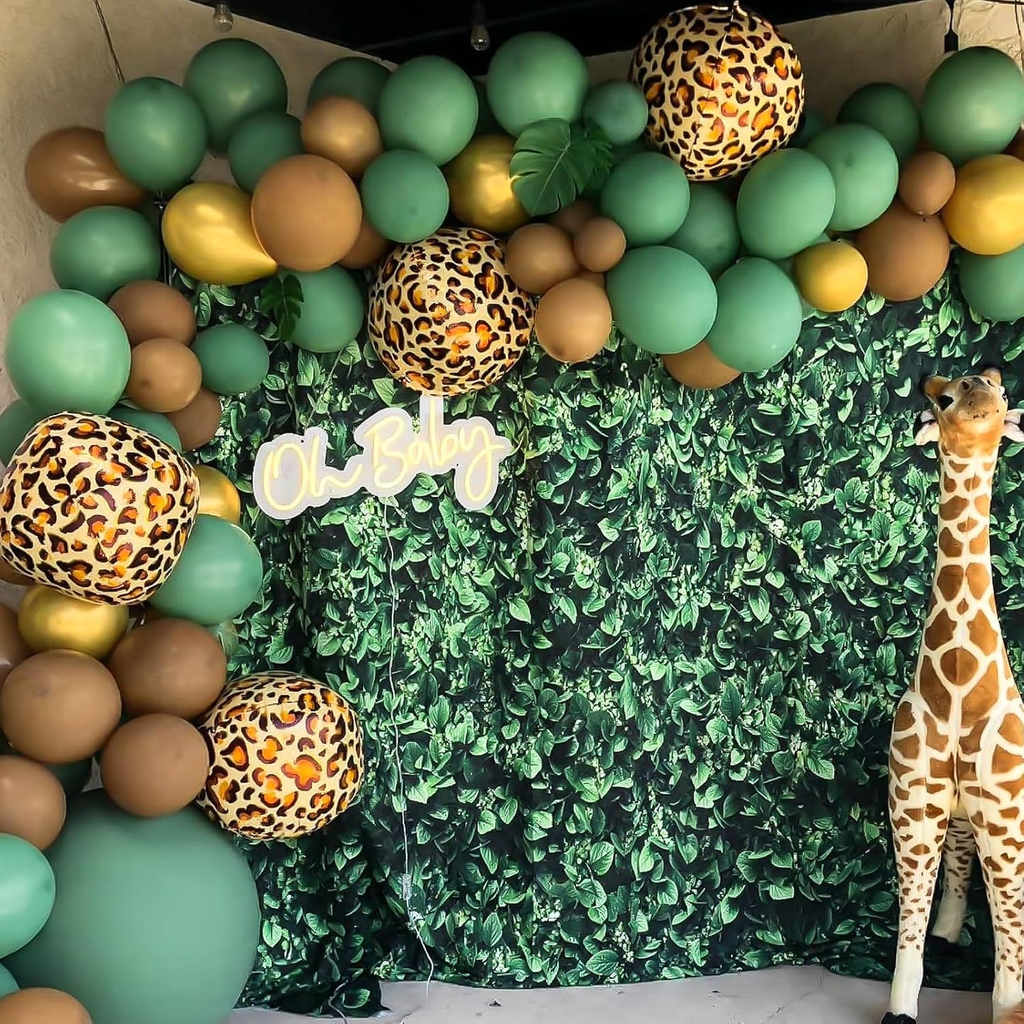 6Pcs Gold Cheetah Print Foil Balloons, 22inch 4D Leopard Theme Balloons, Large Round Ball Animal Foil Balloon for Cheetah Zoo Themed Wild Jungle Birthday Party Backdrop Decorations