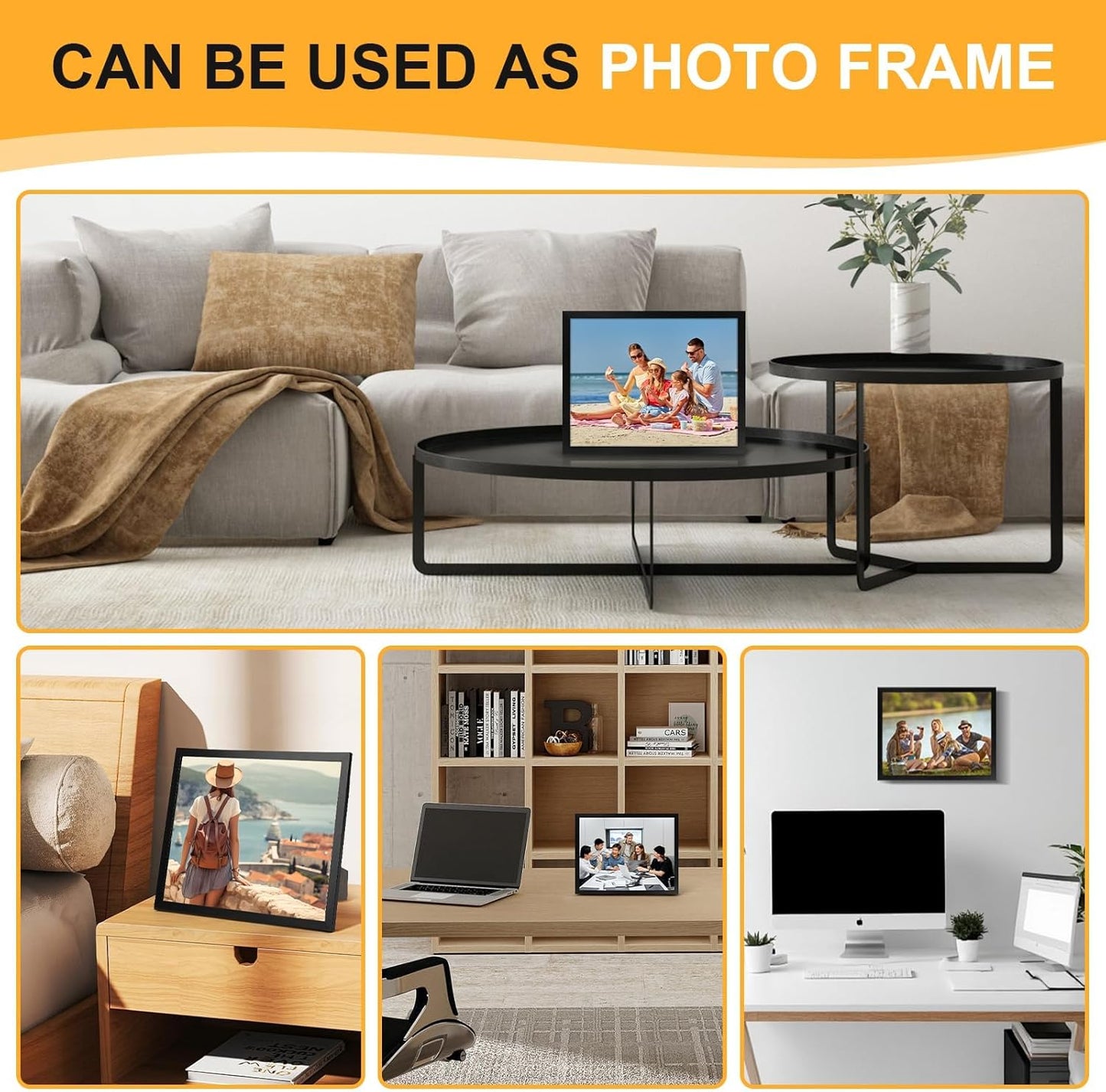 YixangDD 8 PACK Certificate Frames 8.5 x 11, Black Diploma Frame Document Frame with Clear Plexiglass, Picture Frames for Tabletop and Wall Display