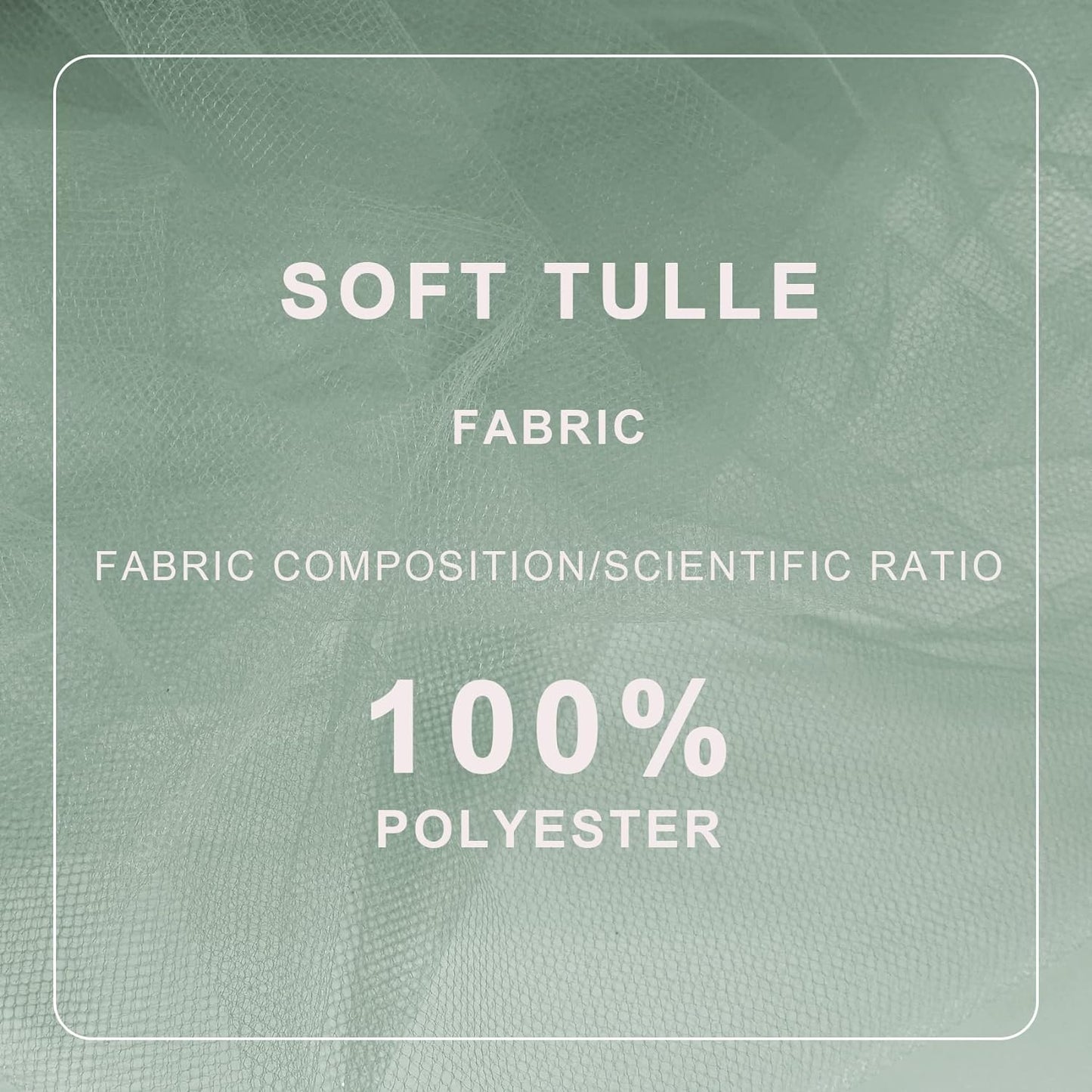 Sage Green Tulle Fabric Roll Spool Bolt (54 Inch by 40 Yards) Large Tulle Wedding Party Decoration, Tutu Skirt, Table Runner, Gift Wrapping, Bridal Shower, Soft & Drape (Sage Green)