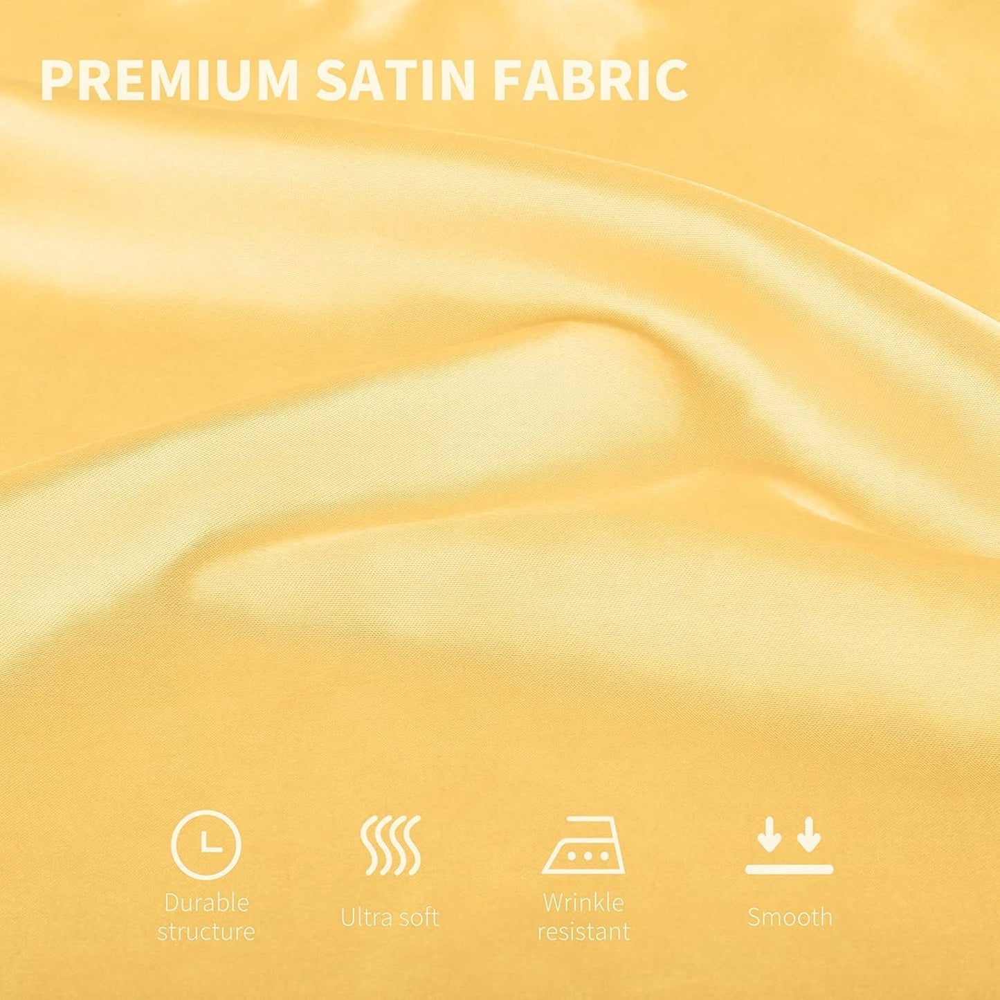 ANECO 16 Pack Square Satin Napkin Bright Silk Table Napkin Soft Smooth Fabric Table Napkin for Wedding Banquet Party Decoration, Gold, 20 x 20 Inch