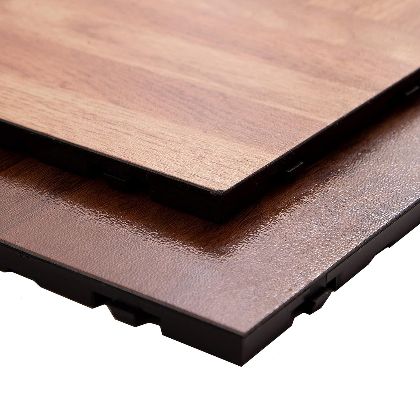 IncStores 3/8 Inch Thick Practice Dance Floor Tiles | Printed Plastic Dance Flooring for Practice and Performance of Countless Dance Styles (Dark Maple, 28-12" x 12" Tiles)