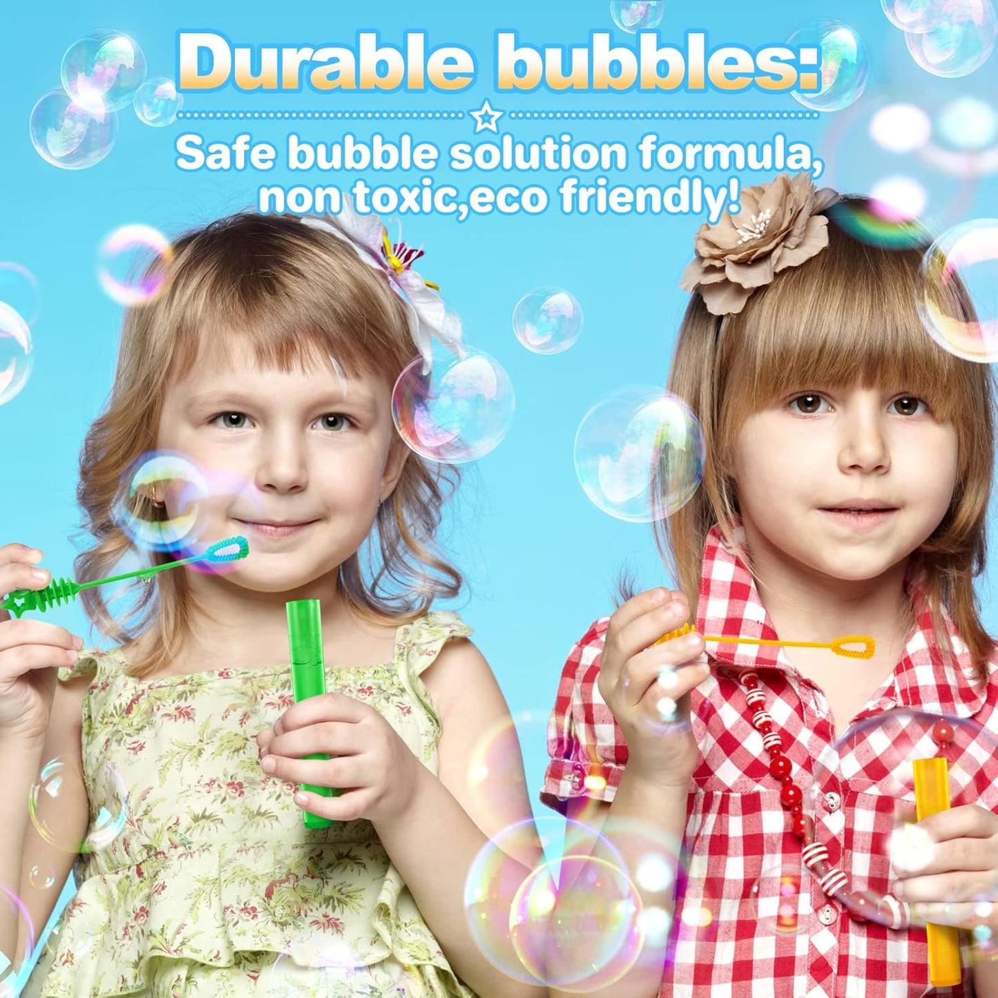 Letapapa Bubble Wand, 200 Pcs Mini Bubble Wands Bulk in 10 Colors, Bubble Party Favors for Kids, Summer Toys, Indoor Outdoor Activity, Themed Birthday, Wedding, for Girls & Boys