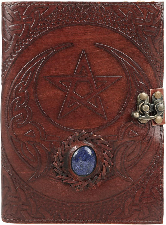 Vintage Leather Journal Handmade Buffalo Non-Refillable Deckle Edge Paper – Leather Bound Journal for Women Men Vintage C-Lock Closure Ideal for Writing & Travel for Artists