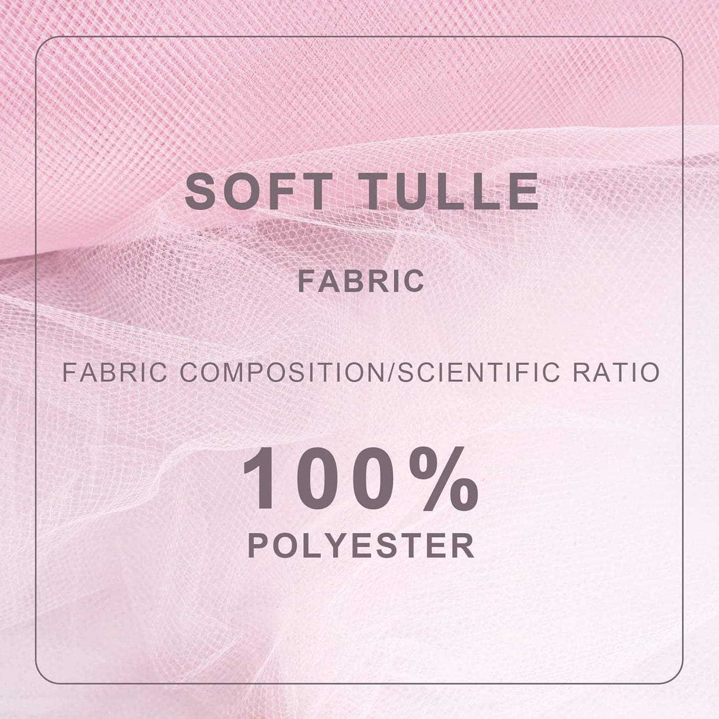 Baby Pink Tulle Fabric Roll Spool Bolt (54 Inch by 40 Yards) Large Tulle Wedding Party Decoration, Tutu Skirt, Table Runner, Gift Wrapping, Bridal Shower, Soft & Drape (Light Pink)