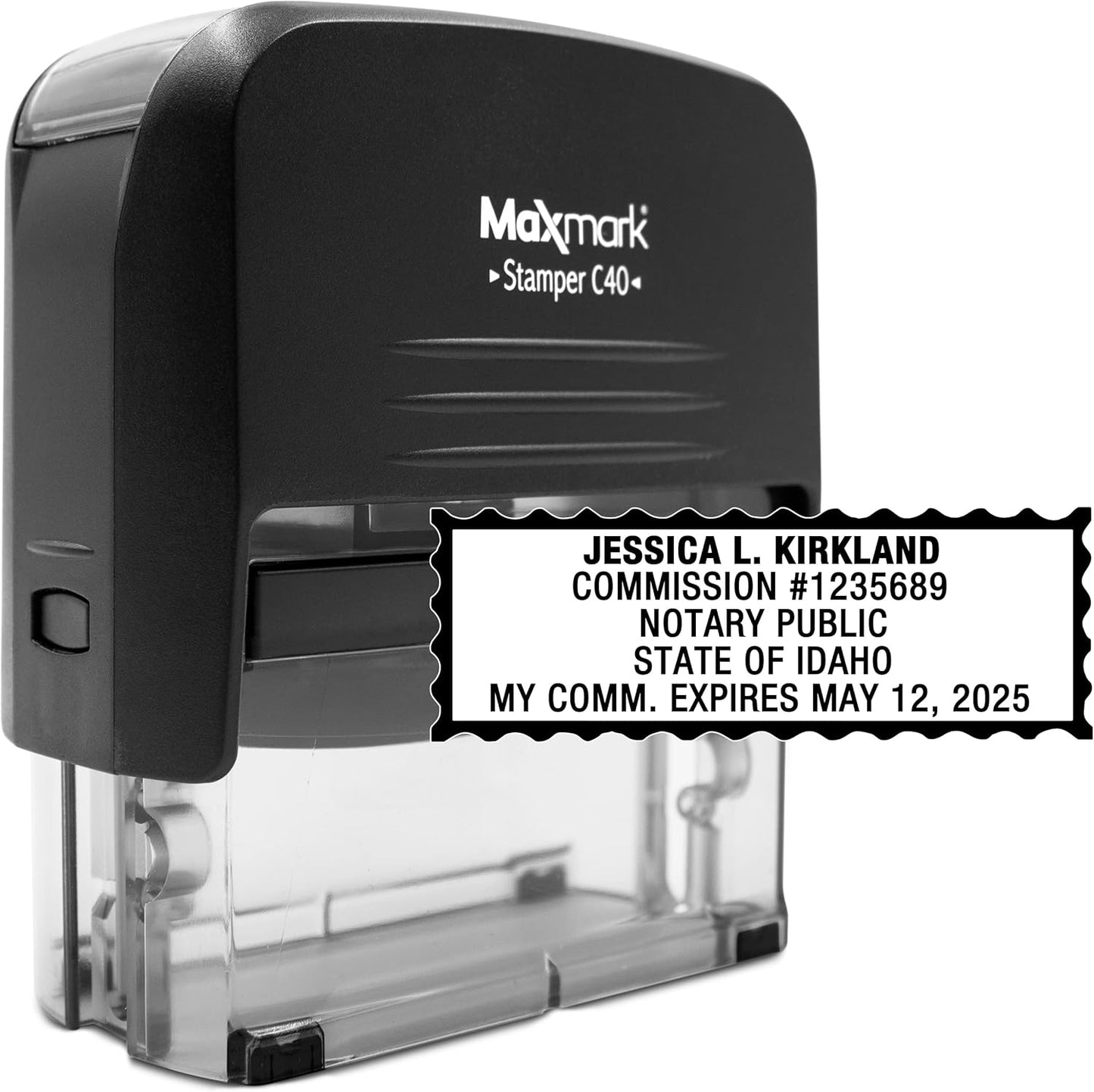 MaxMark Notary Stamp for State of Idaho- Self Inking Stamp