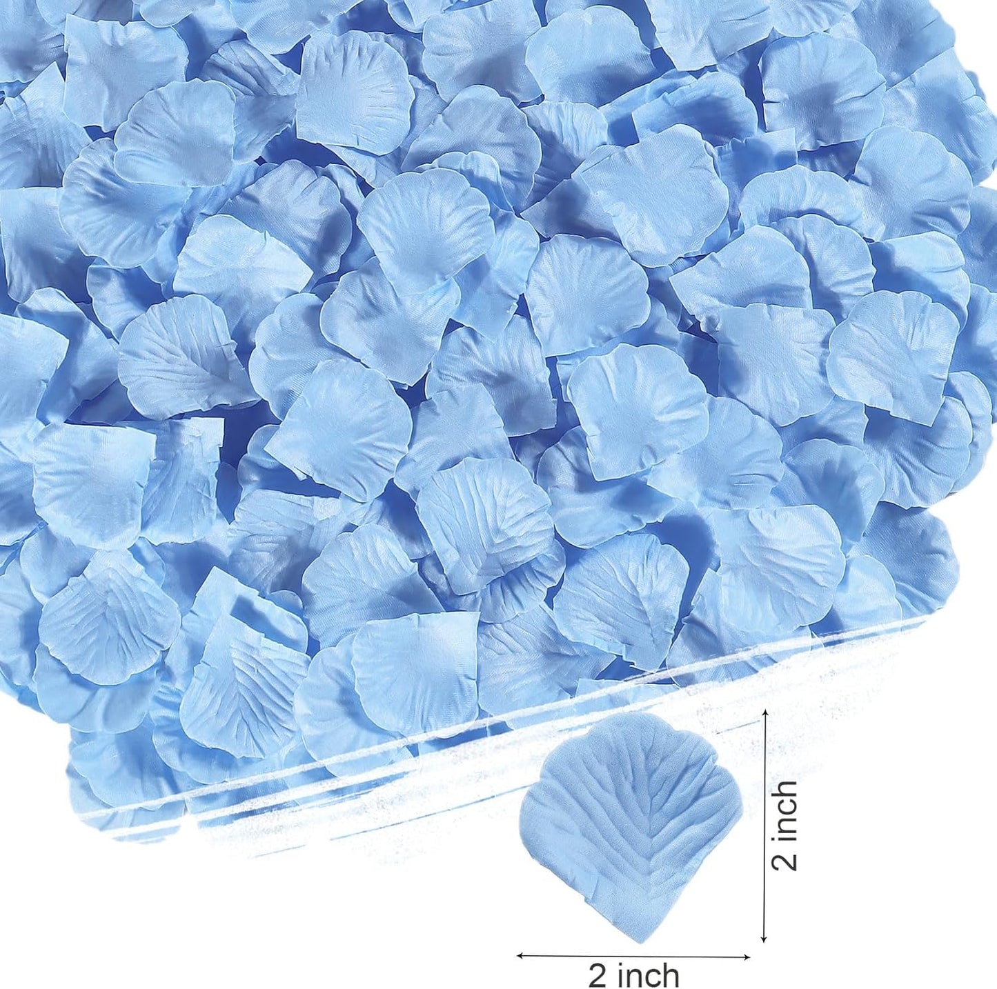 1000 Pcs Light Blue Rose Petals Artificial Silk Flower Petals Romantic Decorations for Wedding Engagement Birthday Event Anniversary Party Backdrop Supplies