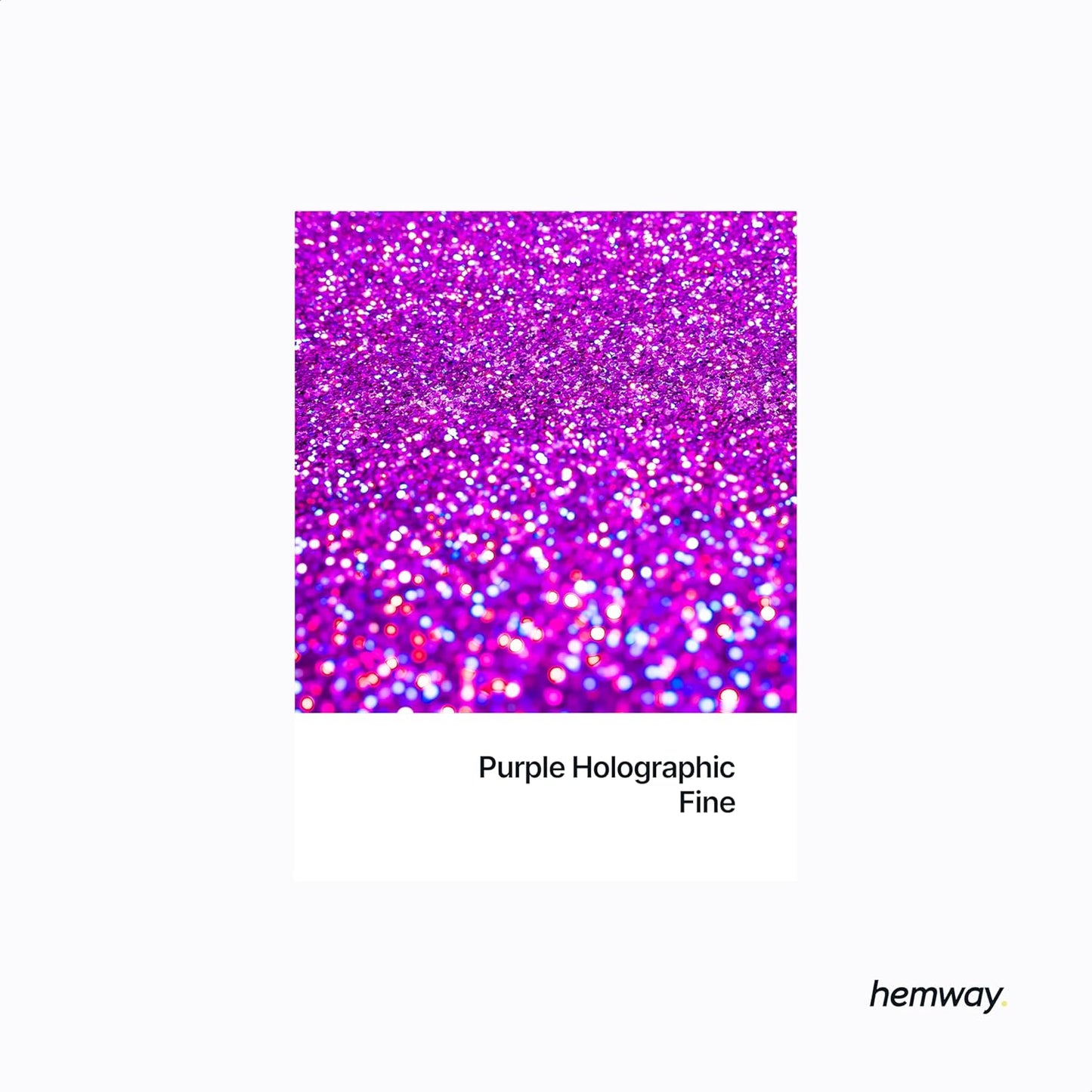 Hemway Eco Friendly Biodegradable Glitter 100g / 3.5oz Bio Cosmetic Safe Sparkle Vegan For Face, Eyeshadow, Body, Hair, Nail And Festival Makeup, Craft - Fine (1/64" 0.015" 0.4mm) - Purple Holographic