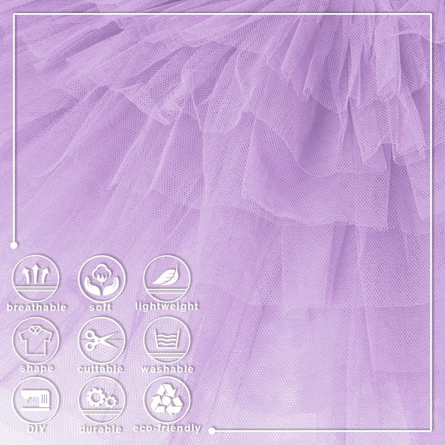 Lavender Tulle Fabric Roll 6 Inch X 300 FT (100 Yards) Matte Tulle Ribbon Netting Mesh Spool for DIY Tutu Skirt Wedding Bow Gift Wrapping Baby Shower Christmas Party Halloween Decorations