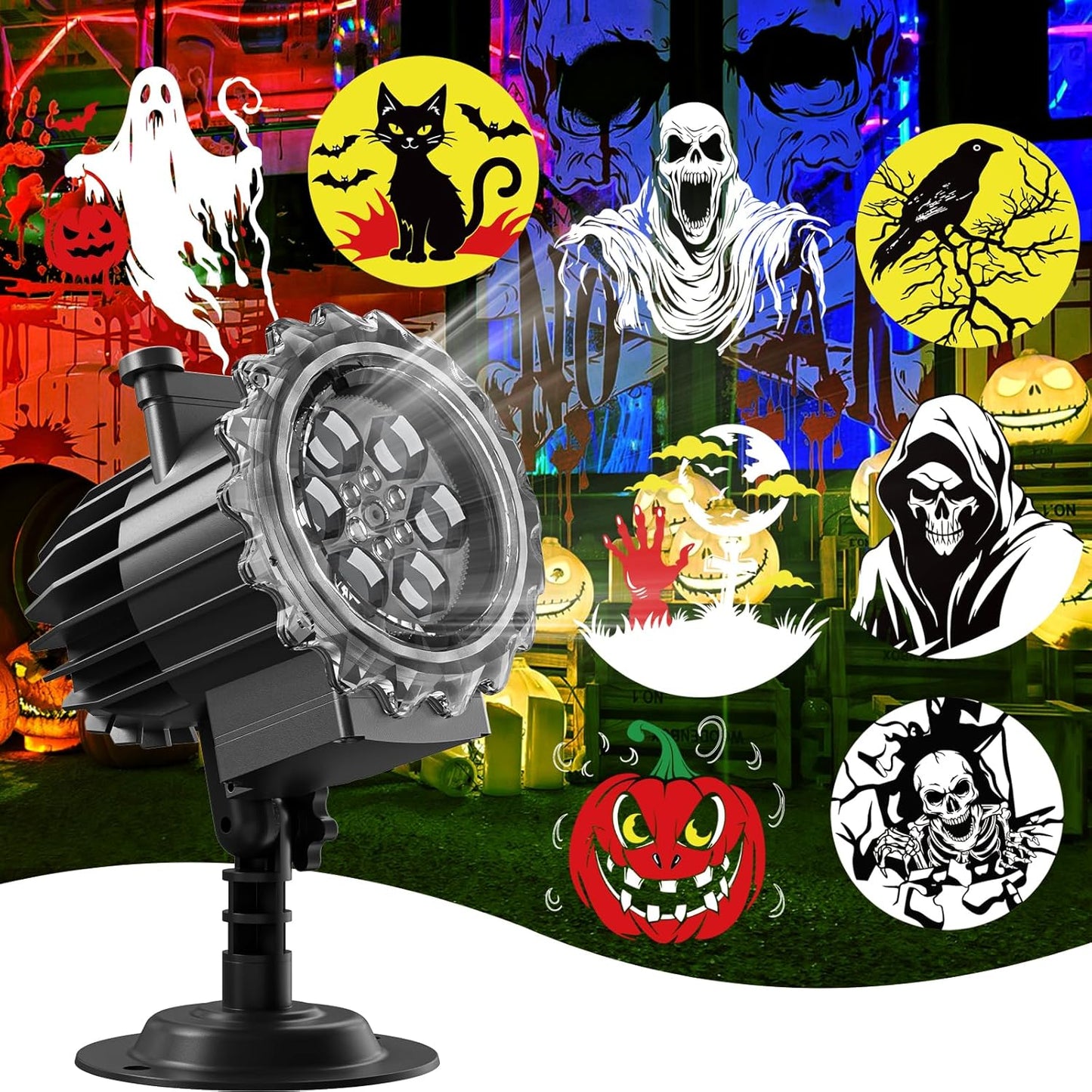 Christmas and Halloween Projector Lights Outdoor Holiday Decoration for Christmas, Halloween, Easter, Independence Day, Thanksgiving, New Year & Birthday Parties