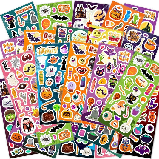36 Sheets Halloween Stickers, Halloween Stickers for Kids Treat Bags Classroom Crafts Gifts Decorations, Halloween Party Favors, Trick or Treat Party Supplies