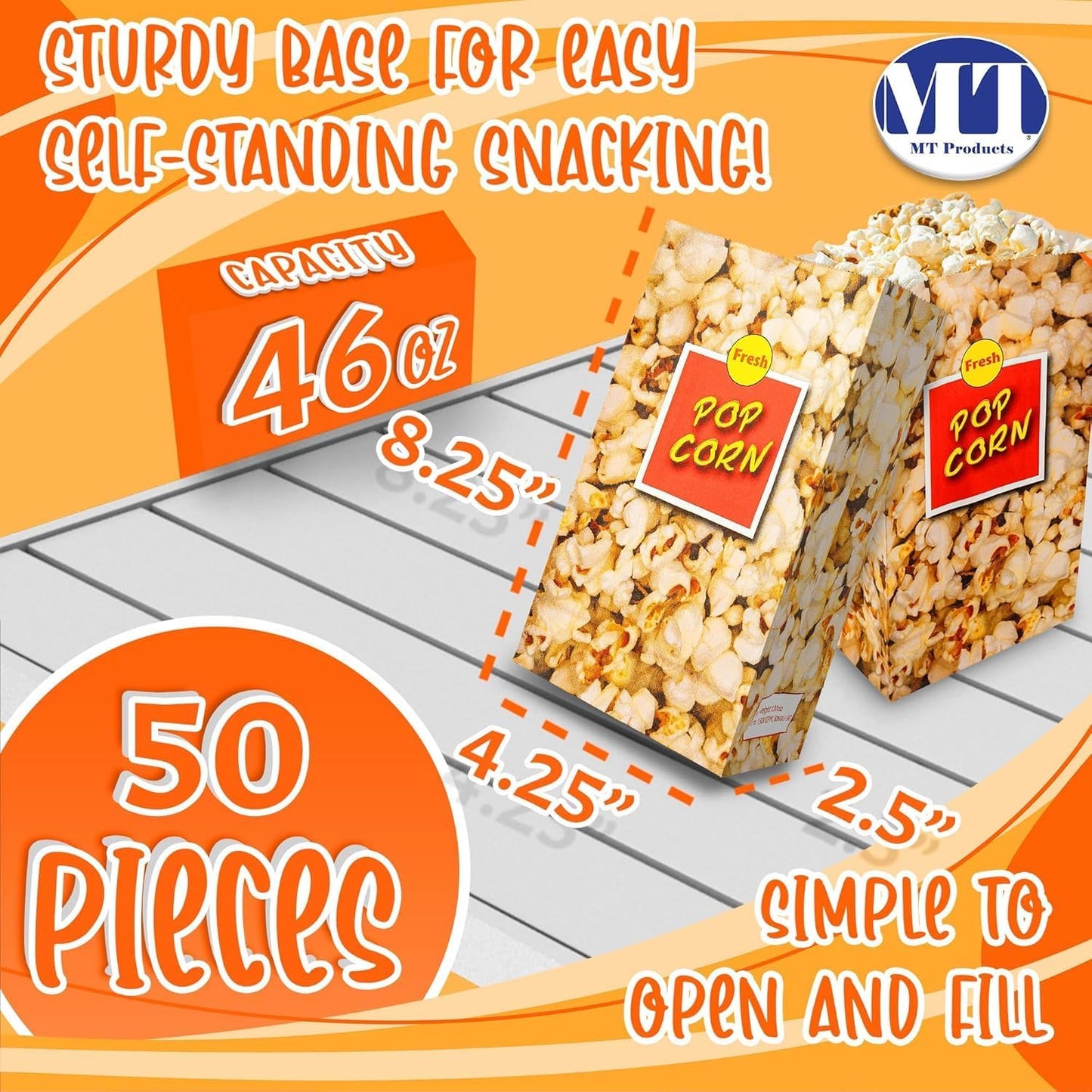 MT Products Small Popcorn Bags 1.5 oz. - Popcorn Holders for Party - Pack of 2000