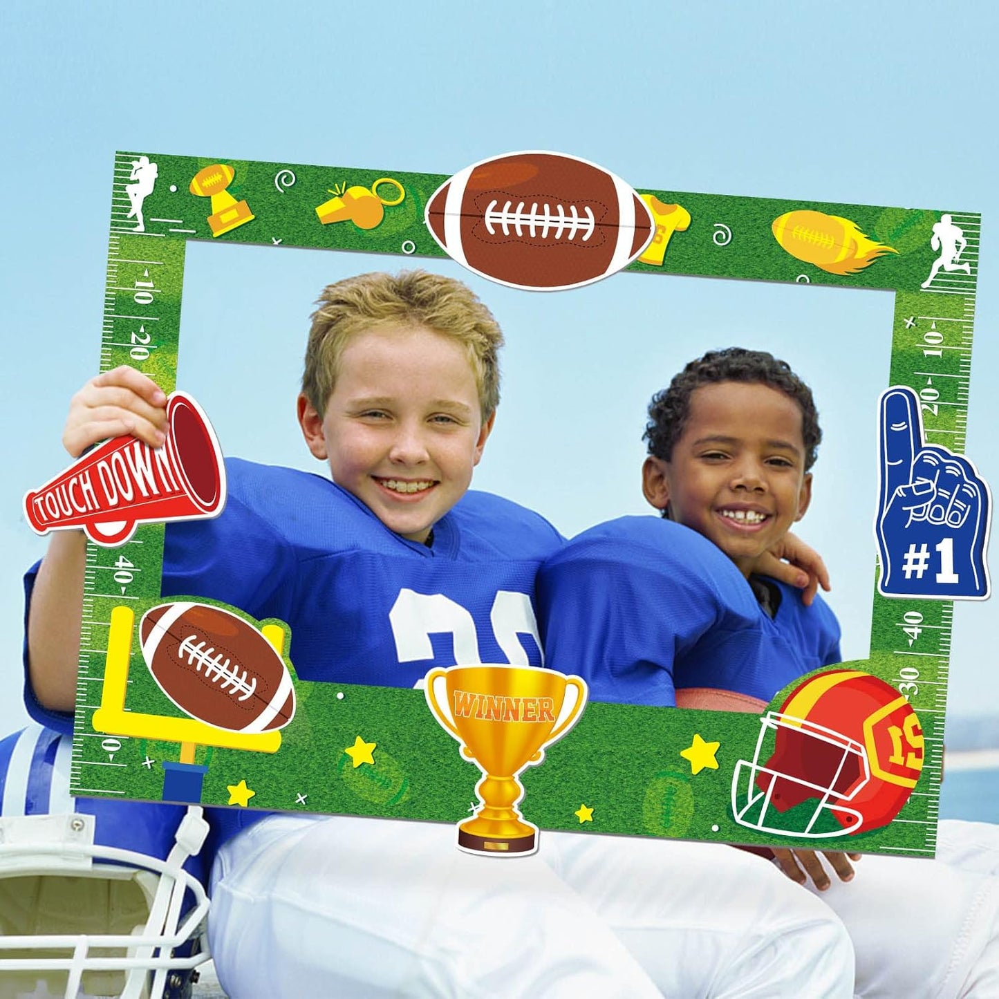 Super Bowl Game Photo Frame Party Supplies Decoration Large Size,Football Sport Game Day Party Supplies