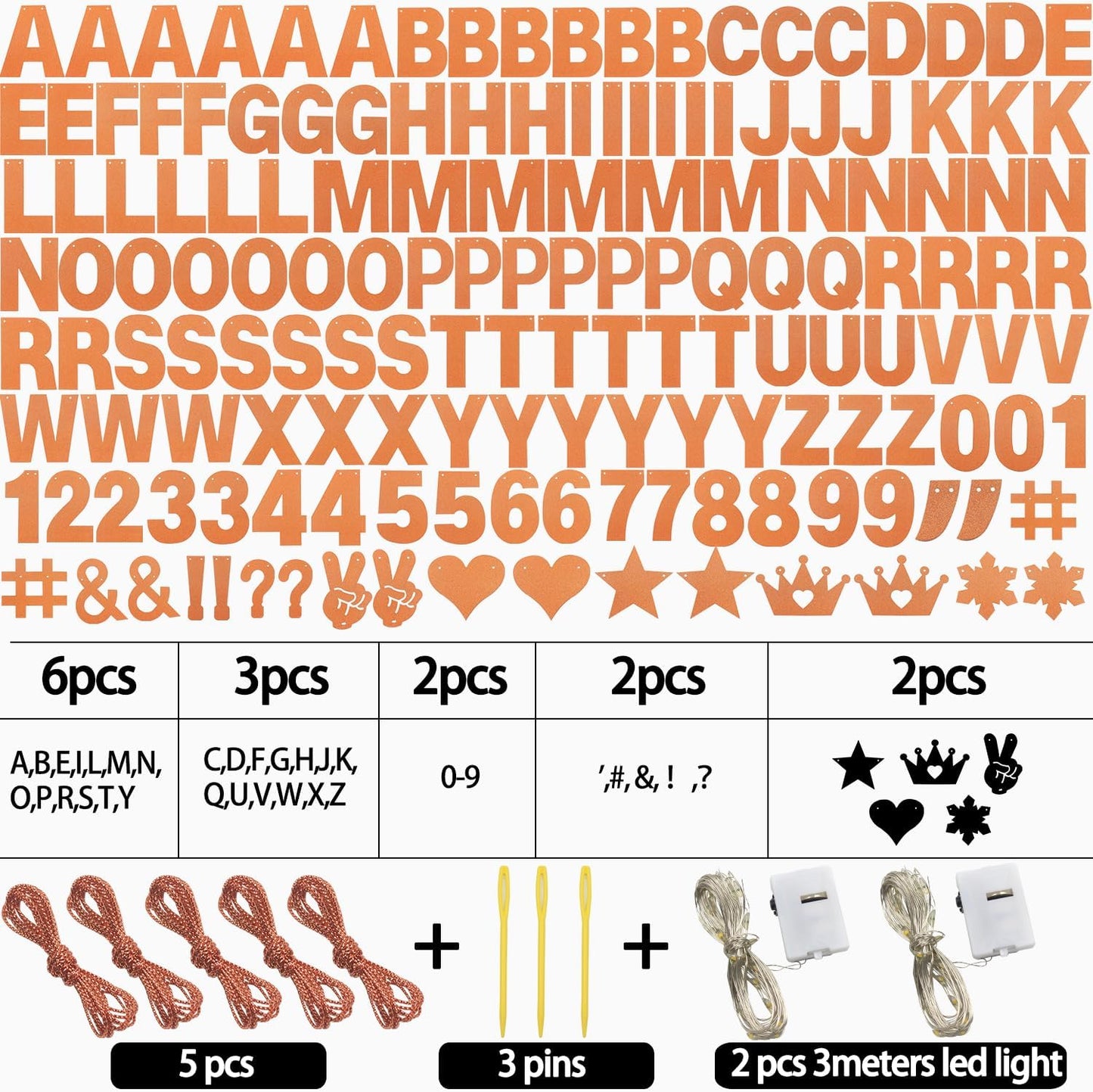 167Pcs DIY Glitter Customizable Banner Kit Custom Banners DIY Happy Birthday Letter Banners Personalized Banner Decor for Easter Day Christmas Baby Shower Birthday Party Decorations(Glitter Orange)