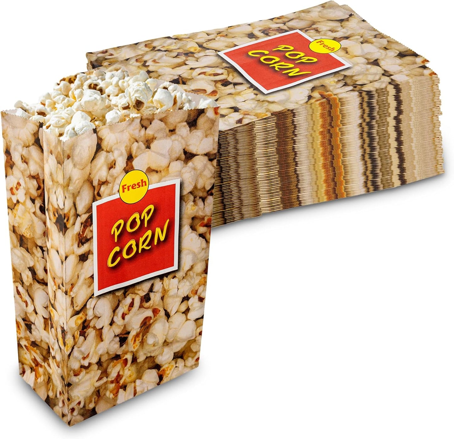 MT Products Popcorn Bags 4 oz. - Large Individual Popcorn Holder - Pack of 50