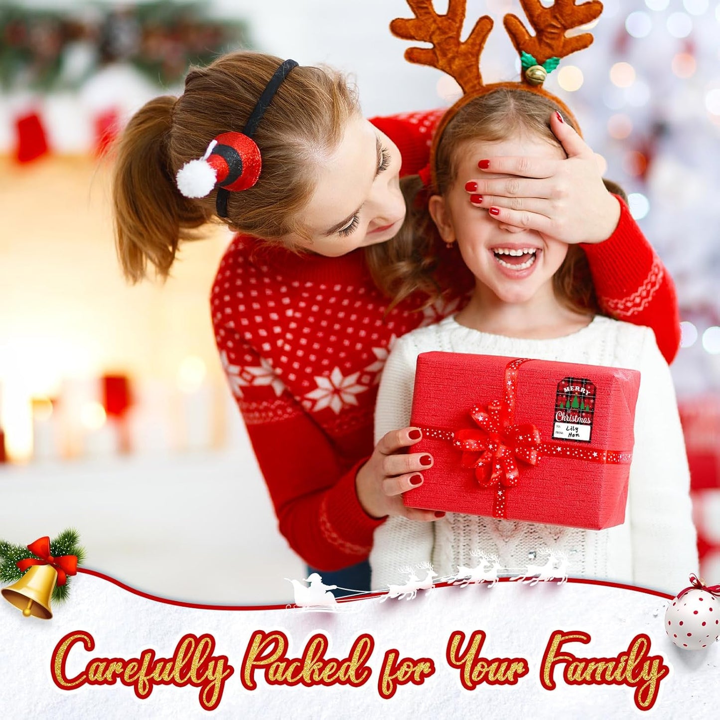 Zonon 720 Pieces Self Adhesive Christmas Gift Tag Xmas Kraft Name Tags Natural Kraft Xmas Stickers Paper Tags Labels for Christmas Decoration(Snowman Style)