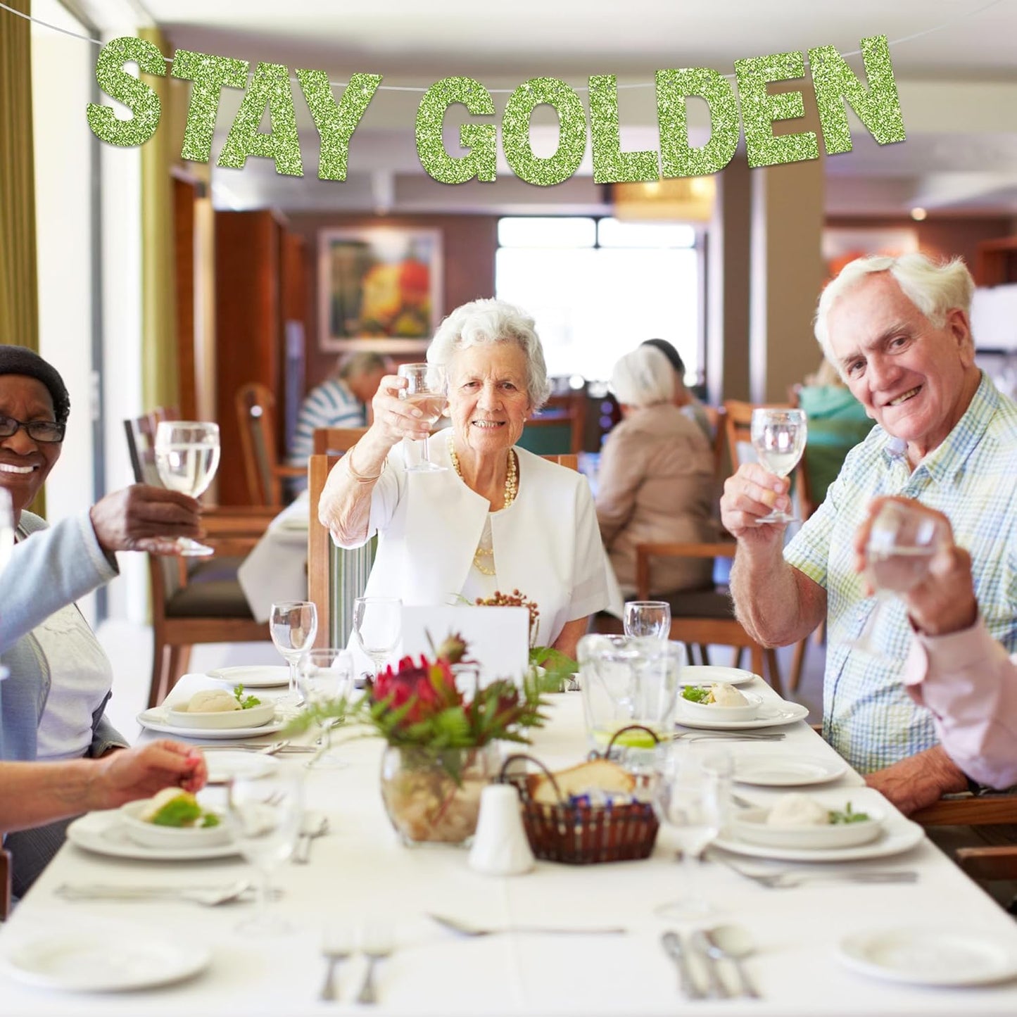 BEISHIDA 116 PCS Glitter Grass green DIY Letter Banner Kit Make Your Own Banner，Including 111 Letters and Numbers 3 Rope and 9 Threading Device,Customized for Birthday Graduation Wedding Party Decor