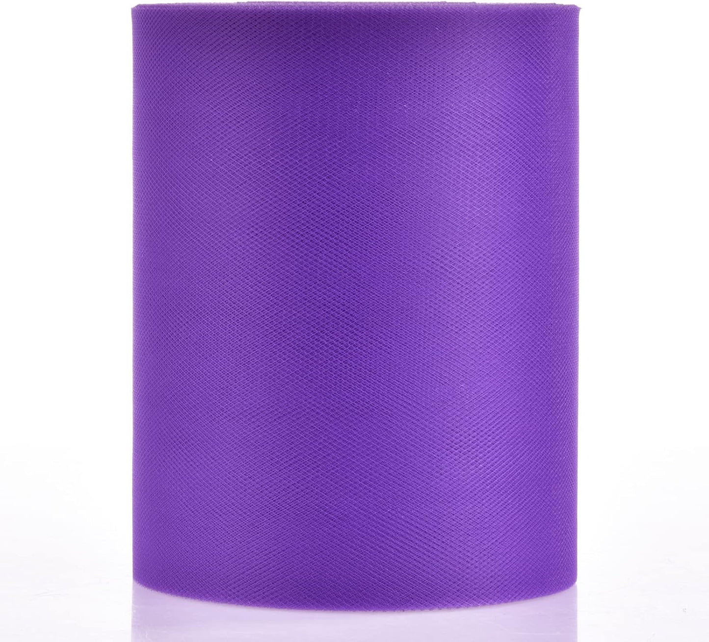 Tulle Rolls 6” by 100 Yards (300 feet) Tulle Roll Spool Fabric for DIY Tutu Skirts Wedding Baby Shower Crafts Decorations Party Supplies(Dark Purple)