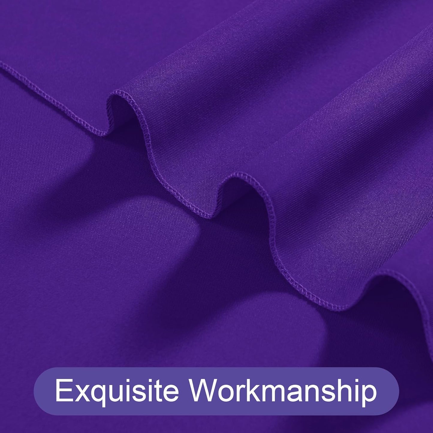 DWCN 10x7 FT Backdrop Curtains for Parties, Photography Backdrop Drapes with Rod Pockets for Wedding Decorations Stage Birthday Family Gatherings, 2 Panels 5ft x 7ft, Purple