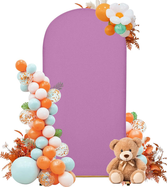 Wedding Arch Cover 6.6FT Arch Backdrop Cover Spandex Fitted Arch Cover for Round Top Chiara Backdrop Stand Covers for Wedding Birthday Party Baby Shower Banquet Ceremony Decoration