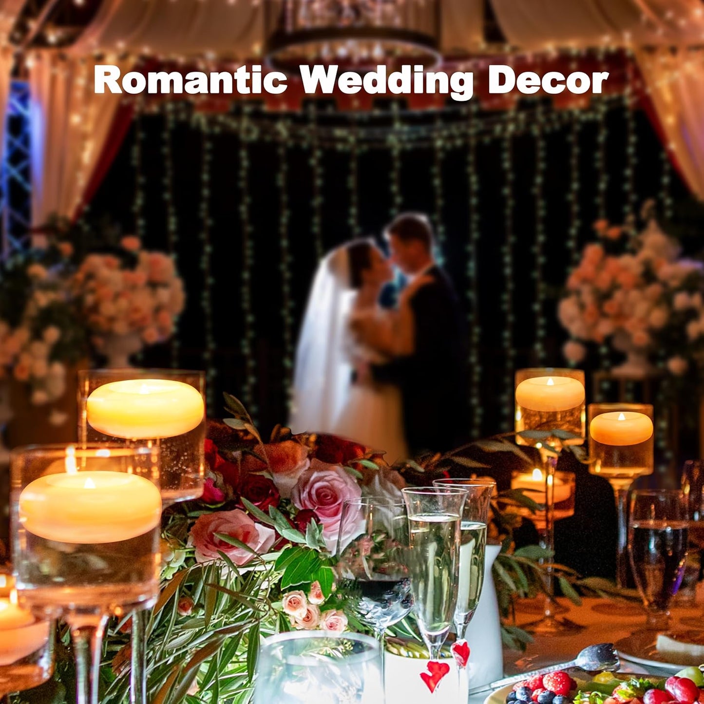 Aignis 24pcs Flameless LED Floating Candles, 120+ Hours Glow Time, 3 Inch Plastic Battery Operated Tealights, Cozy Warm White Light for Romantic Pool/Bathtub/Hot Bath/Wedding Centerpiece Decor