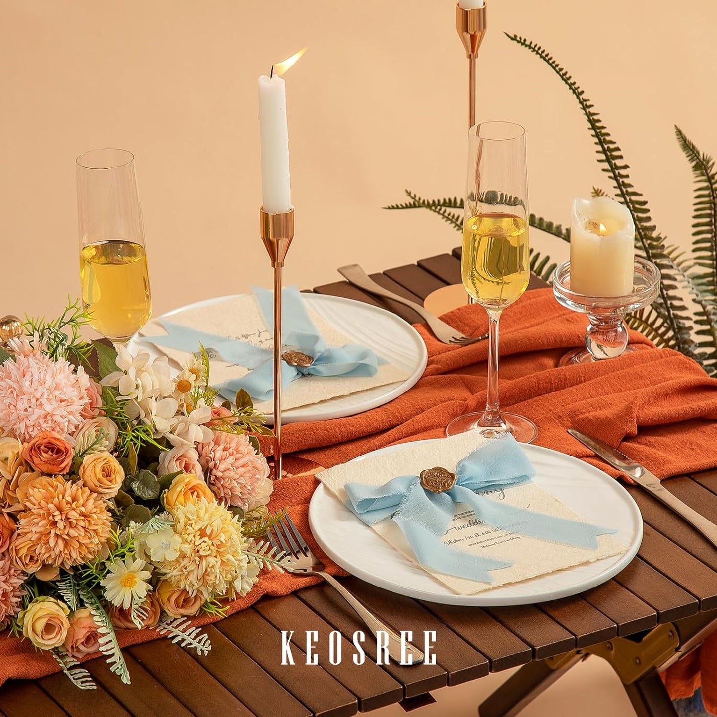 3 Rolls Light Blue Handmade Chiffon Ribbon,1.5" x 21Yd Frayed Fringe Silk Ribbons (3 Rolls *7Yd) for Gifts Wrapping, Wedding Invitations, Bridal Bouquets, Decorations