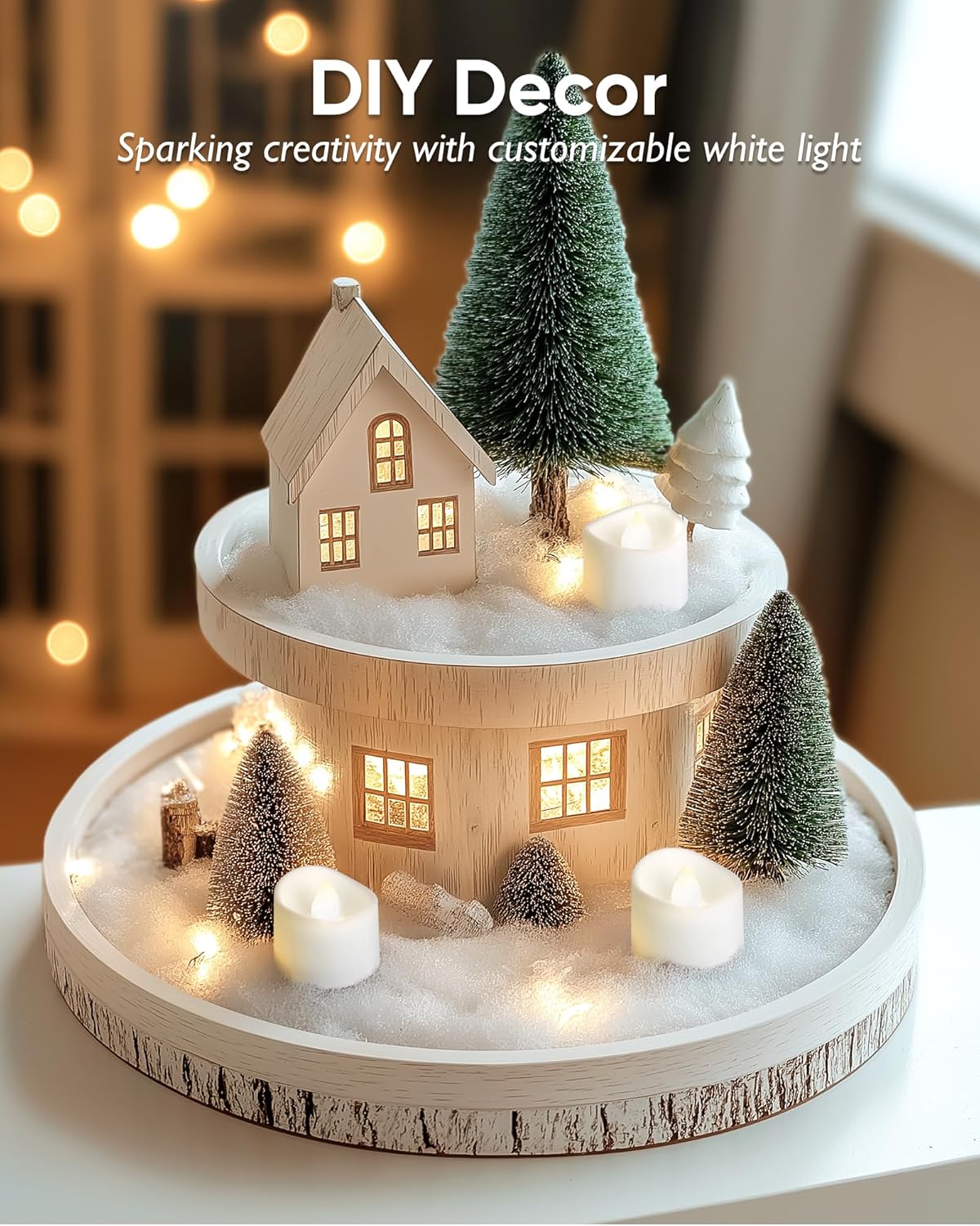 Homemory Timer Tea Lights Candles Battery Operated, 6H Timer Built-in, Auto On Daily, Flameless LED Tealight Votives for Table Centerpieces, Lantern, Holiday Decor, Cool White, No Remote, 12-Pack