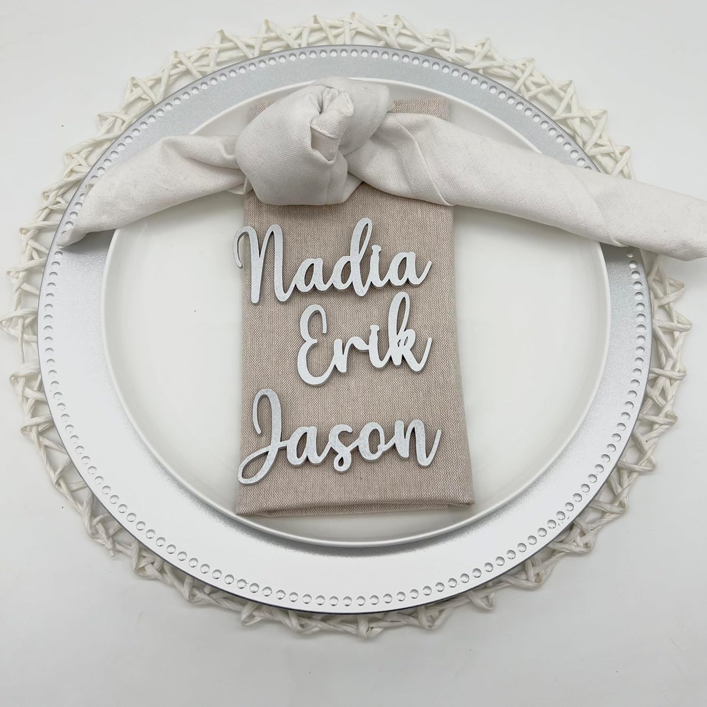 Wedding Name Tags, Personalized Place Cards Table Decoration For Birthdays, Bachelorette,Parties, and Events, Escort Name tags